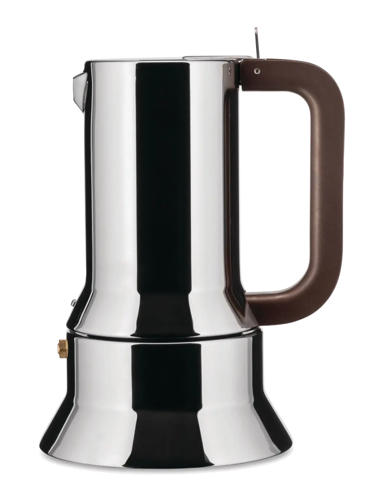 Alessi Espresso Maker In 18/10 Magnetic Steel Bottom Suitable For Induction Cooking 6 Cup, Moka-gryde, Sølv, Str: 6 CUPS