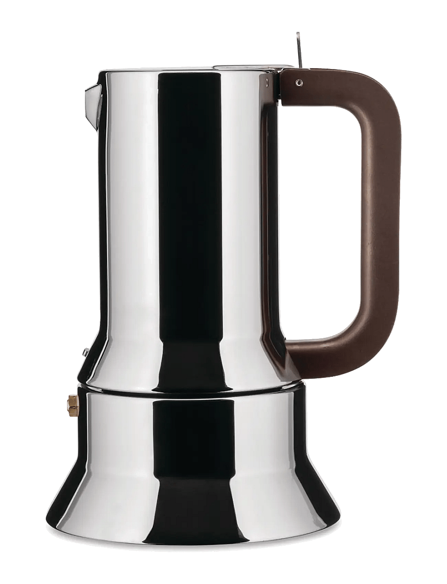 Alessi - Espresso maker in 18/10 Magnetic steel bottom suitable for induction cooking 6 cup - espressokannud - steel - 1