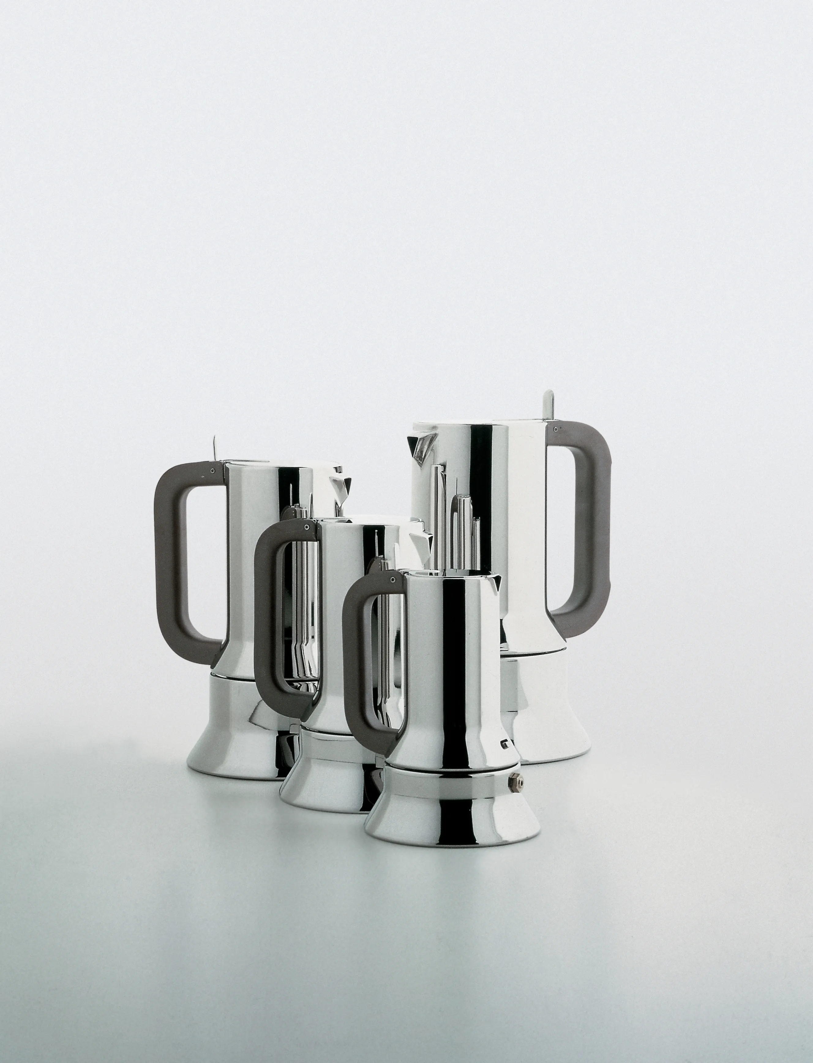 Alessi Espresso Maker In 18/10 Magnetic Steel Bottom Suitable For Induction Cooking 6 Cup, 6 CUPS, Silver, Kaffemaskiner > Mokkakander, Unisex
