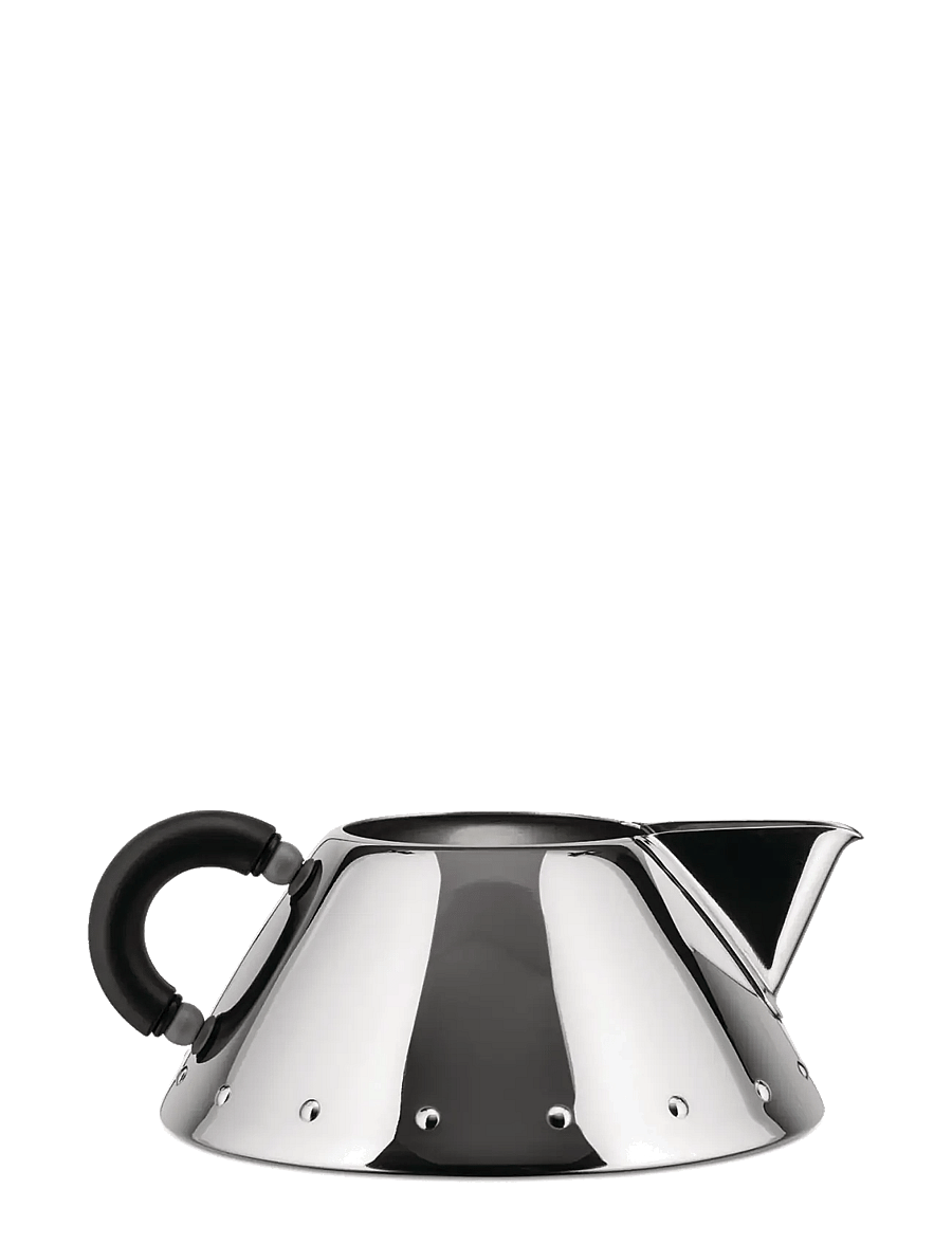 Alessi - Cream jug i 18/10 polerat stainless steel och PA - piimakannud - black - 2