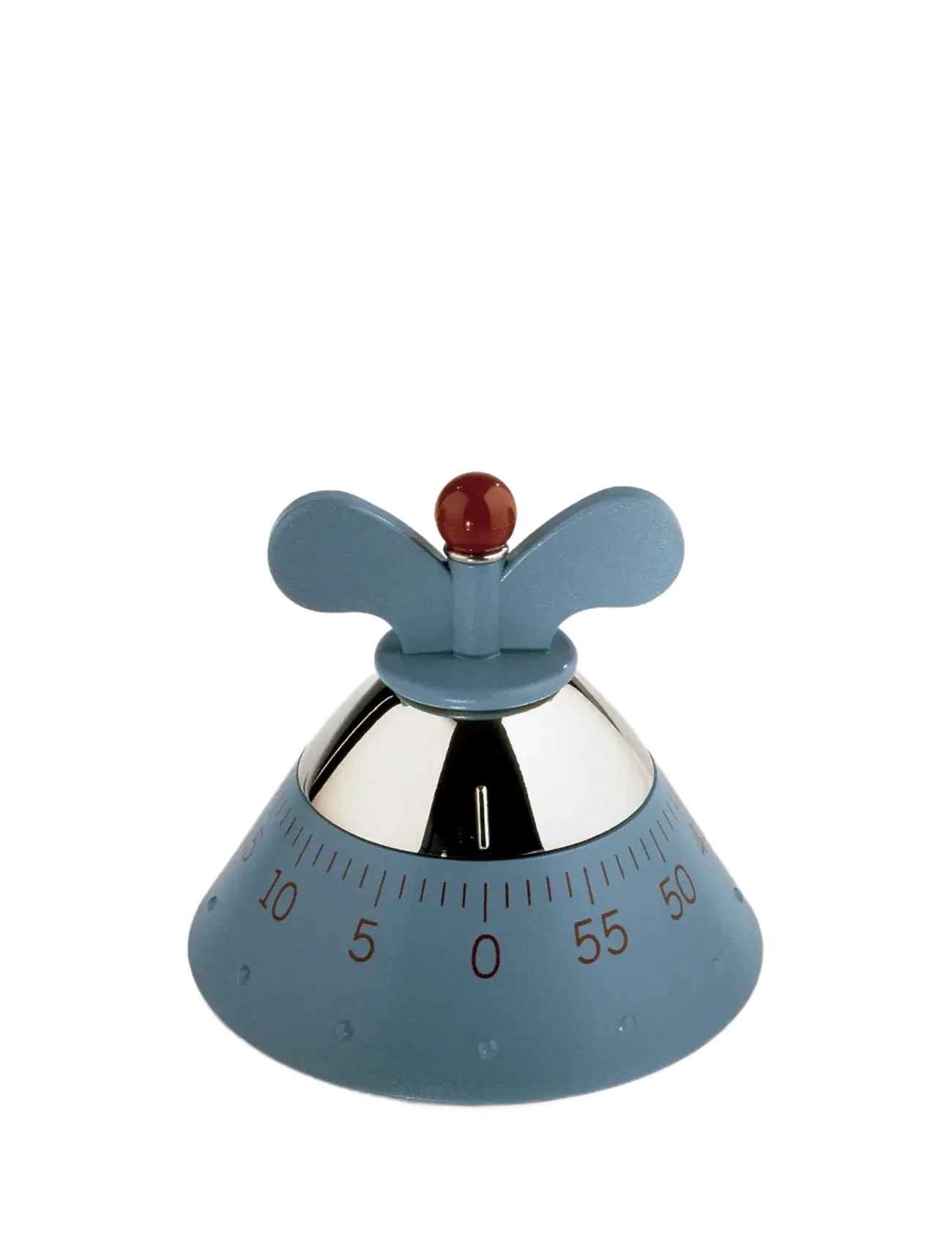 Alessi Kitchen Timer In Thermoplastic, Light Blue Mechanical Movement, Termometer og timer, Blå, Str: D10.5CM