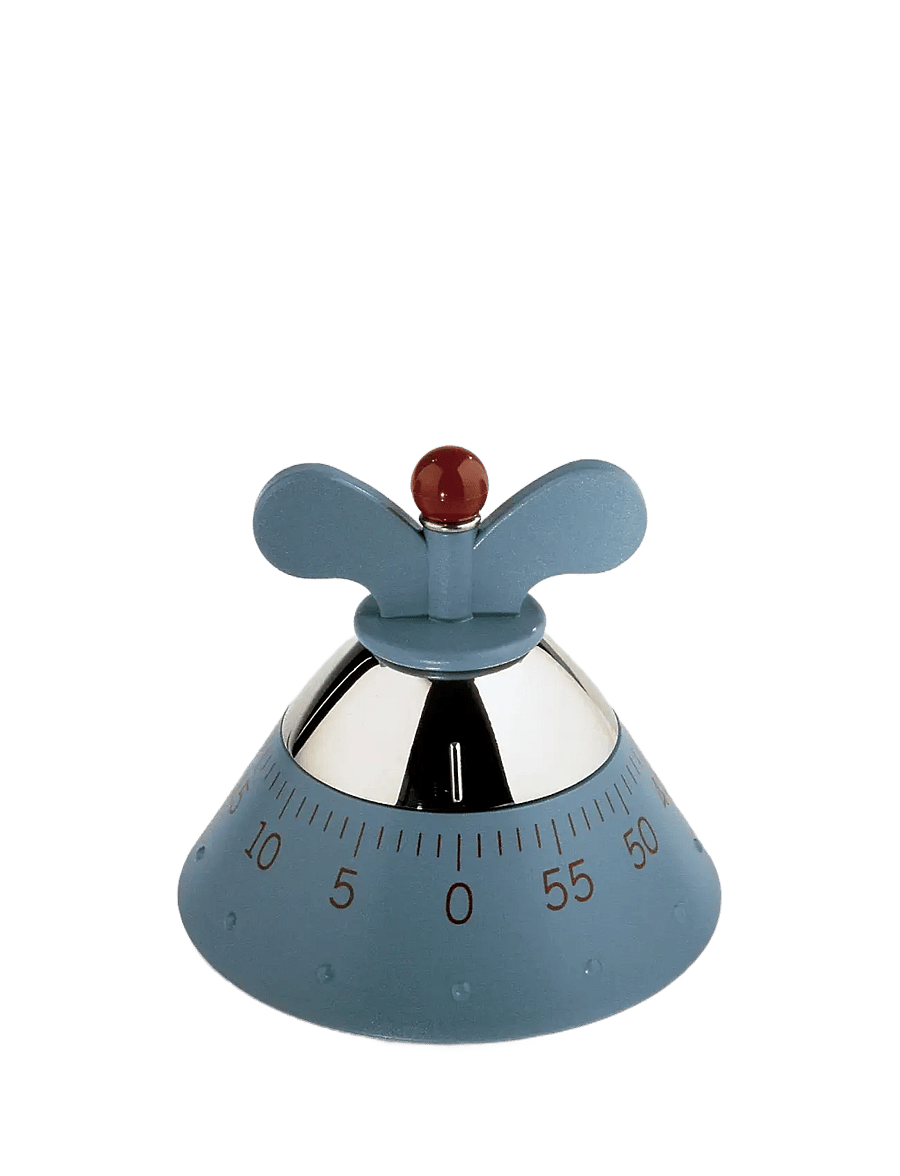 Alessi - Kitchen timer in thermoplastic, light blue Mechanical movement - termomeetrid ja köögitaimerid - light blue - 1