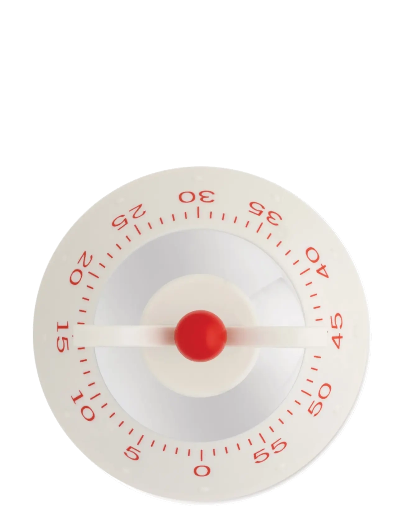 Alessi - Kitchen timer in thermoplastic, white Mechanical movement - white - 1