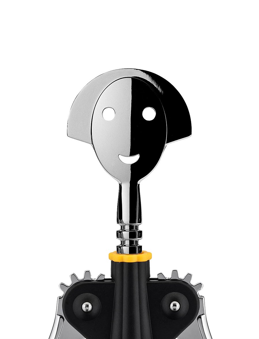 Alessi - Corkscrew in thermoplastic, black and chrome-plated zamak - pudeliavajad ja -korgid - black - 3
