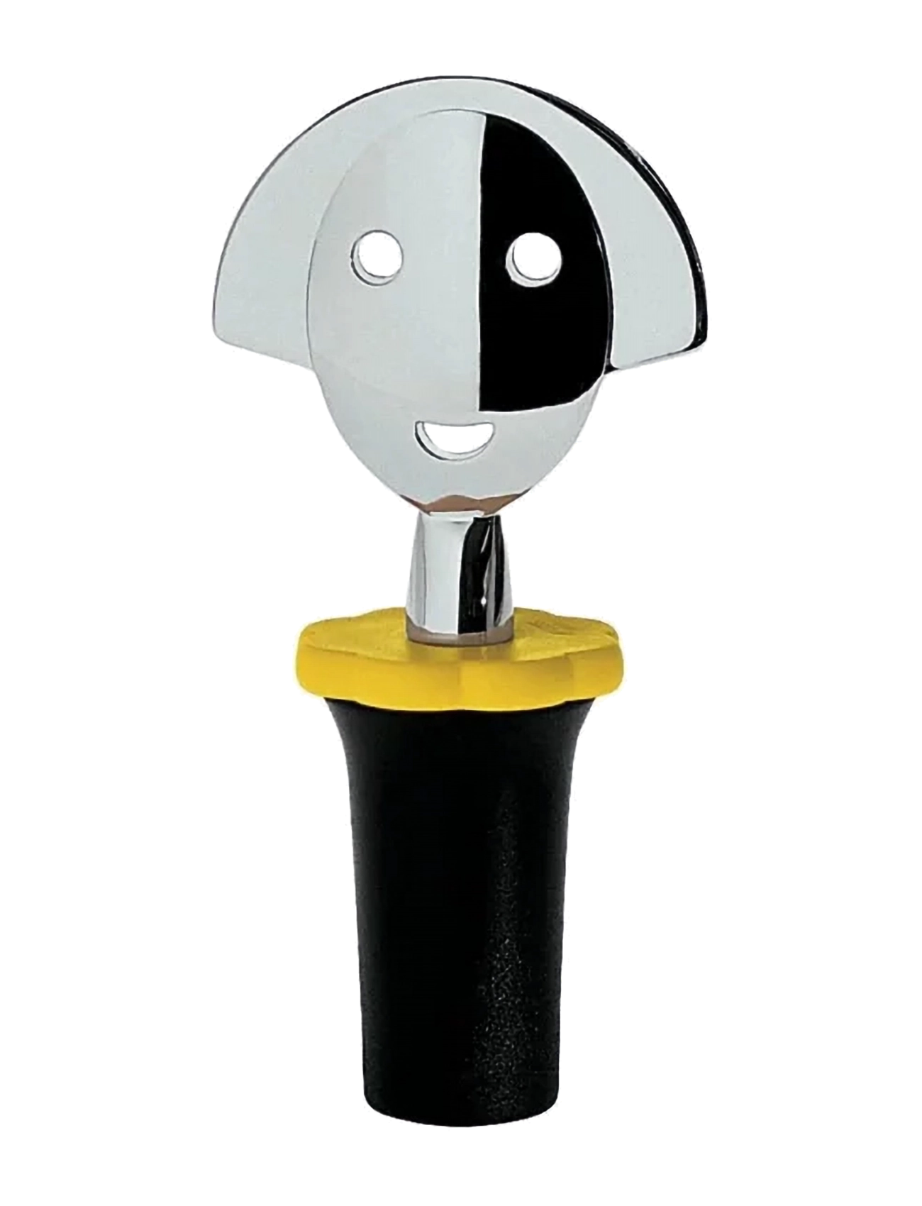 Alessi Stopper in thermoplastic, black and chrome-plated zamak - Julklappar - BLACK / black