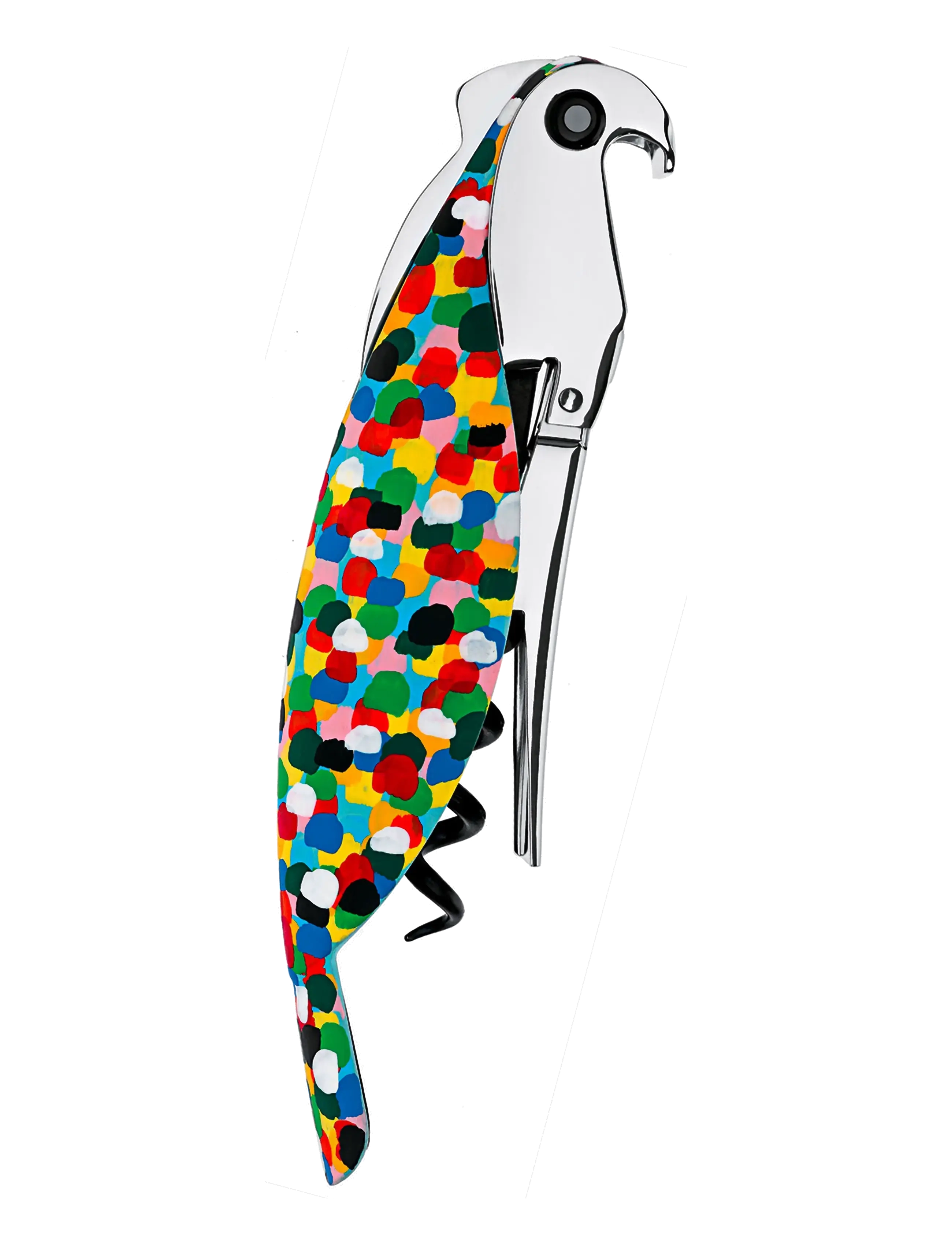 Alessi - Sommelier corkscrew in die-cast aluminum and PC Hand-decorated, "Proust" Licensed by Pulltaps - steel - 2