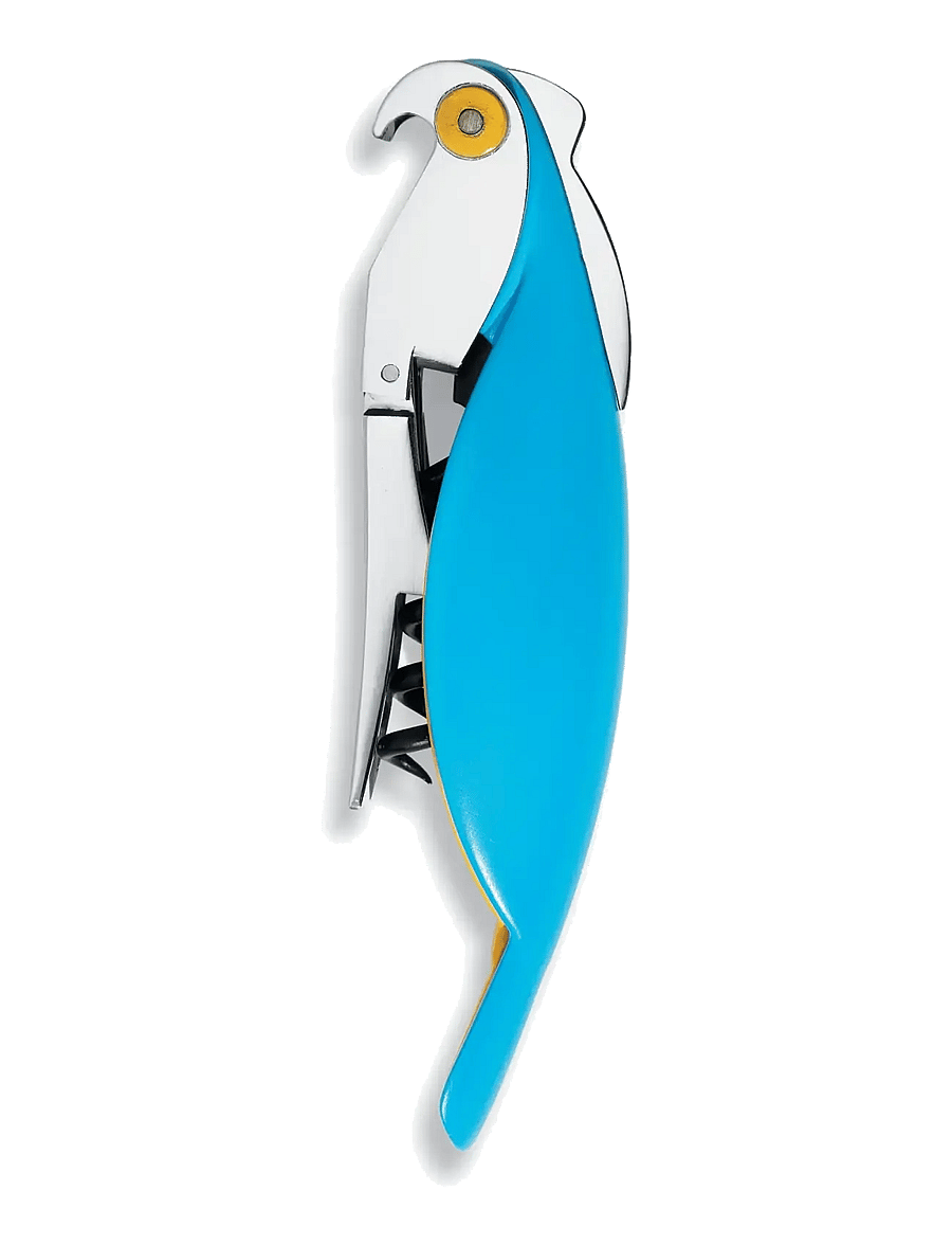 Alessi - Sommelier corkscrew in die-cast aluminum and PC, light blue Licensed by Pulltaps - flaschenöffner & weinverschlüsse - light blue - 1