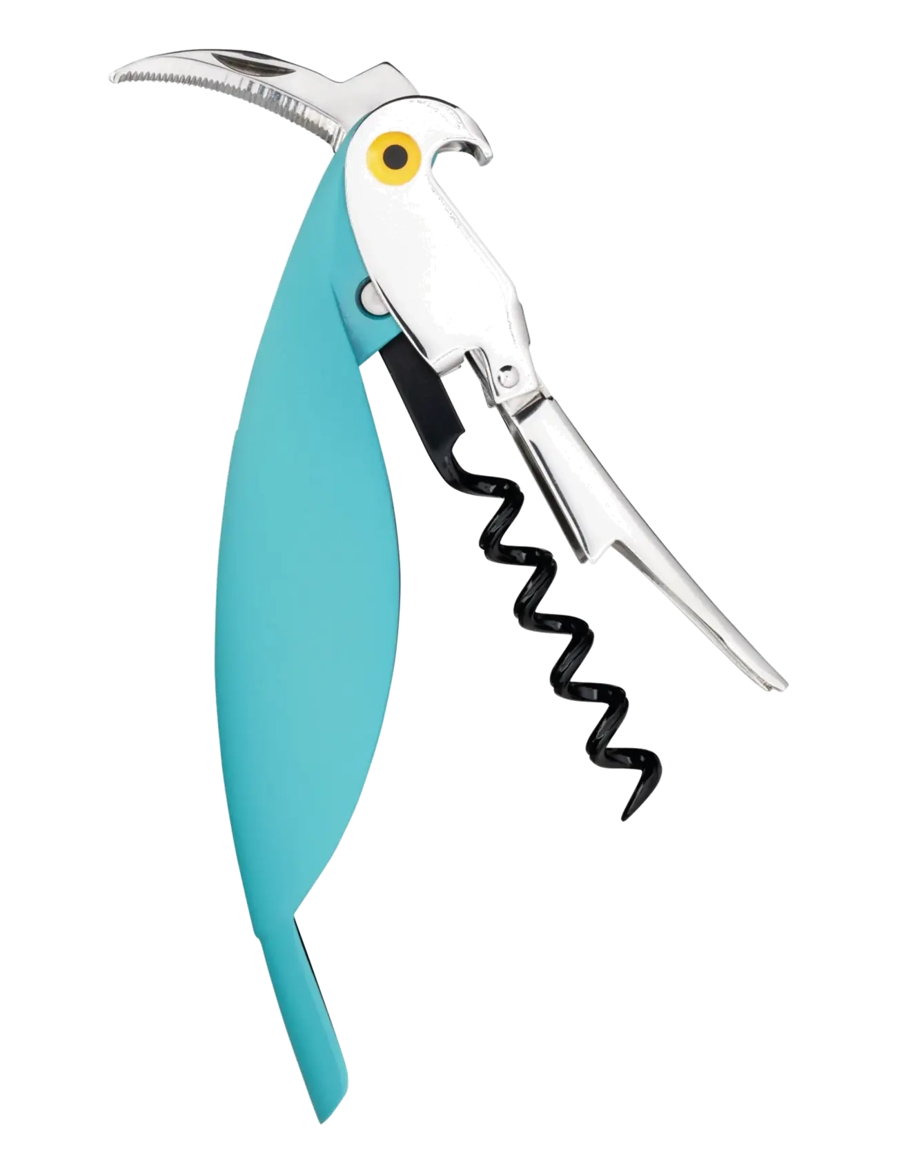 Alessi - Sommelier corkscrew in die-cast aluminum and PC, light blue Licensed by Pulltaps - light blue - 3