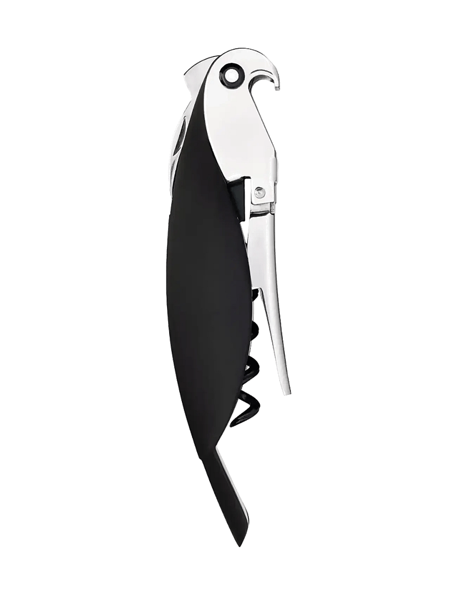 Alessi - Sommelier corkscrew in die-cast aluminum and PC, black Licensed by Pulltaps - ouvre-bouteilles et bouchons de vin - black - 2