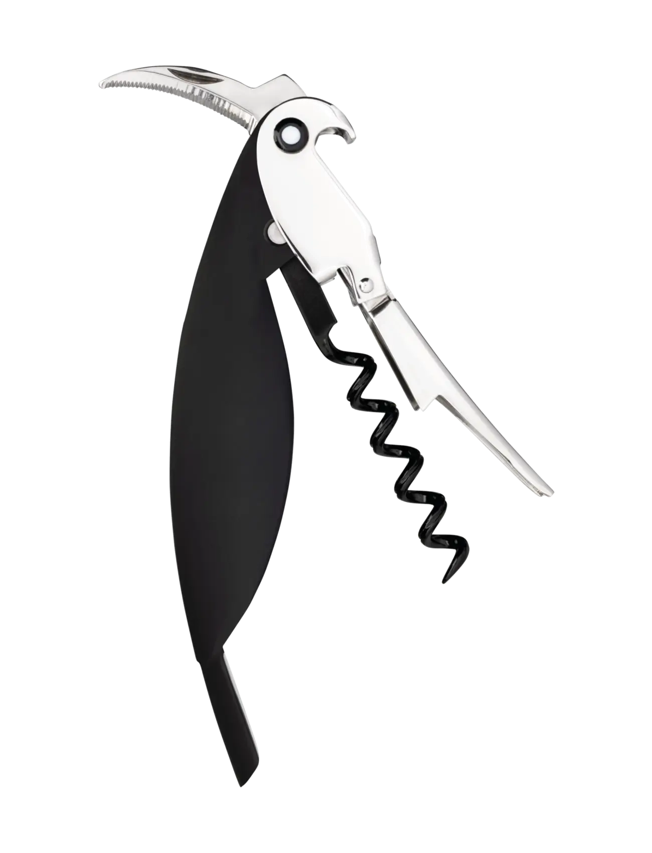 Alessi - Sommelier corkscrew in die-cast aluminum and PC, black Licensed by Pulltaps - ouvre-bouteilles et bouchons de vin - black - 3
