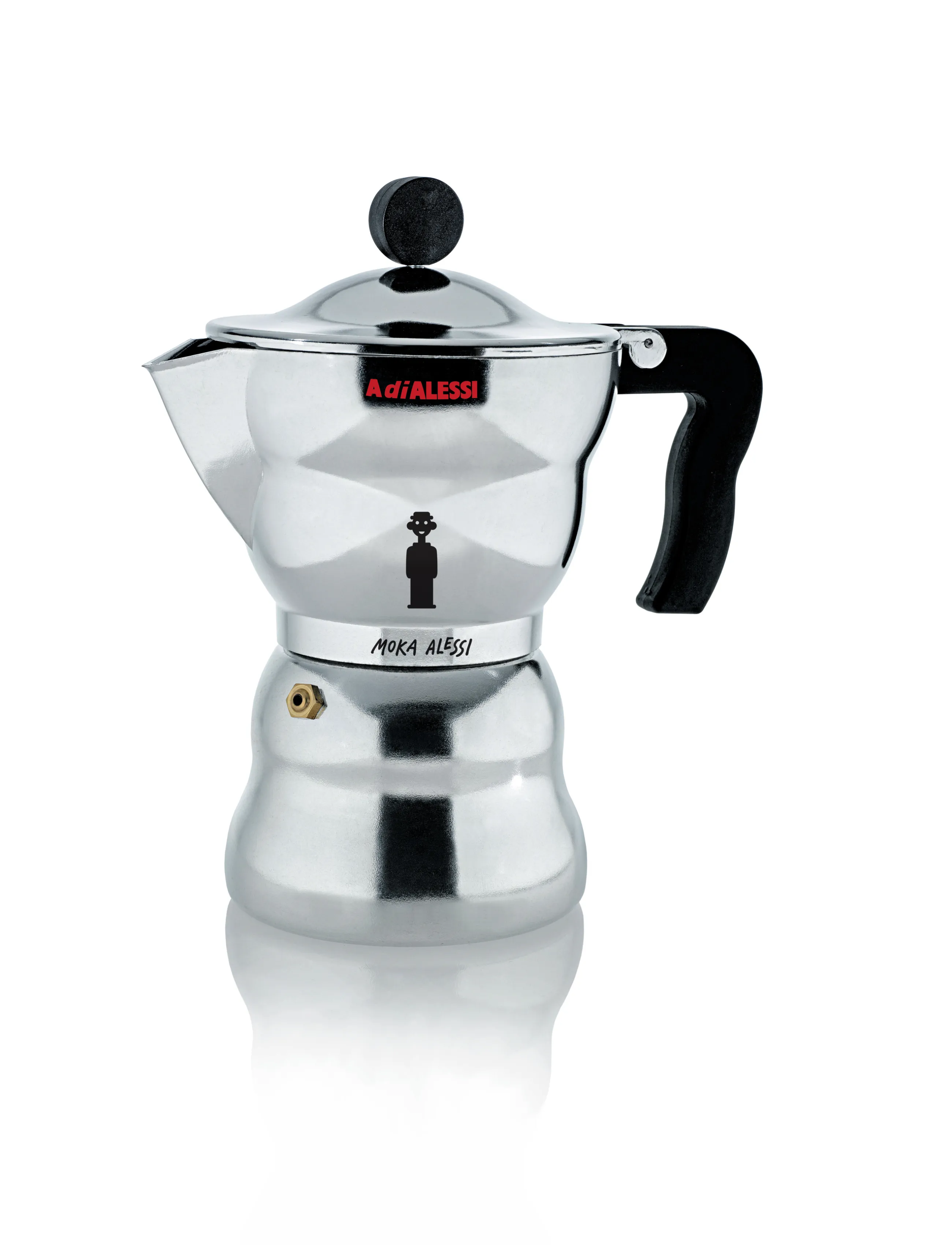 Alessi Espresso Maker In Die-Cast Aluminum Handle And Knob Thermoplastic, Black 6 Cups, CUPS, Coffee Makers, Schwarz - Moka Pots, Homeware