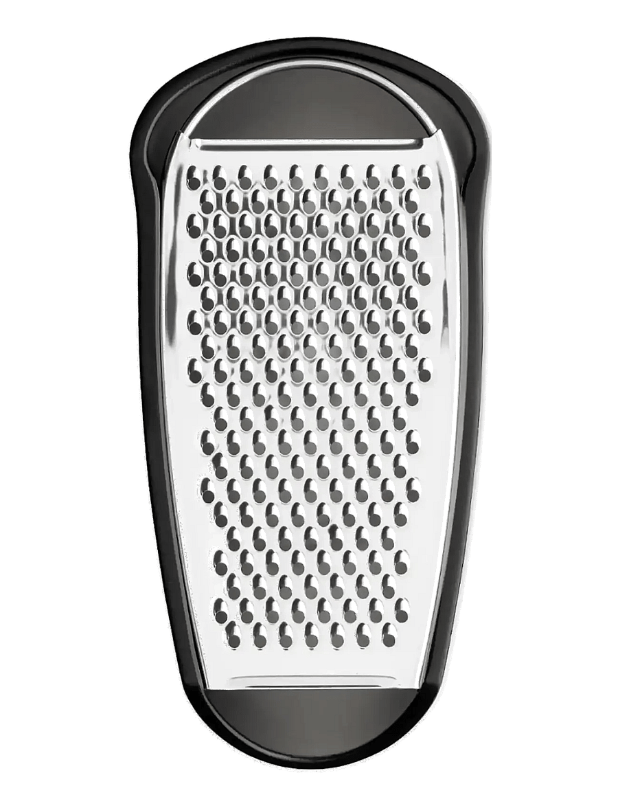 Alessi - Grater with cheese cup in thermoplastic, black and mirror-polished steel - käsedosen - black - 2
