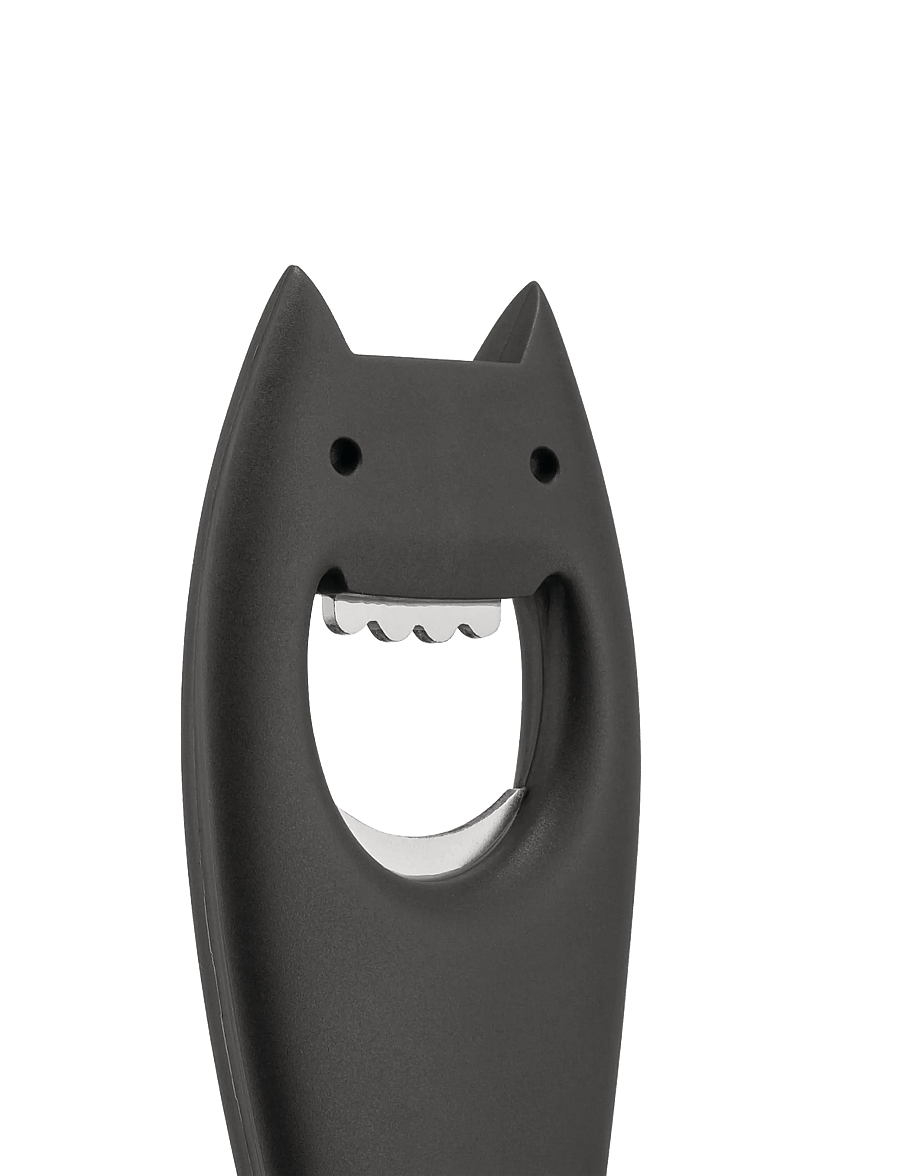 Alessi - Bottle opener in thermoplastic, anthracite - pudeliavajad ja -korgid - dark grey - 2
