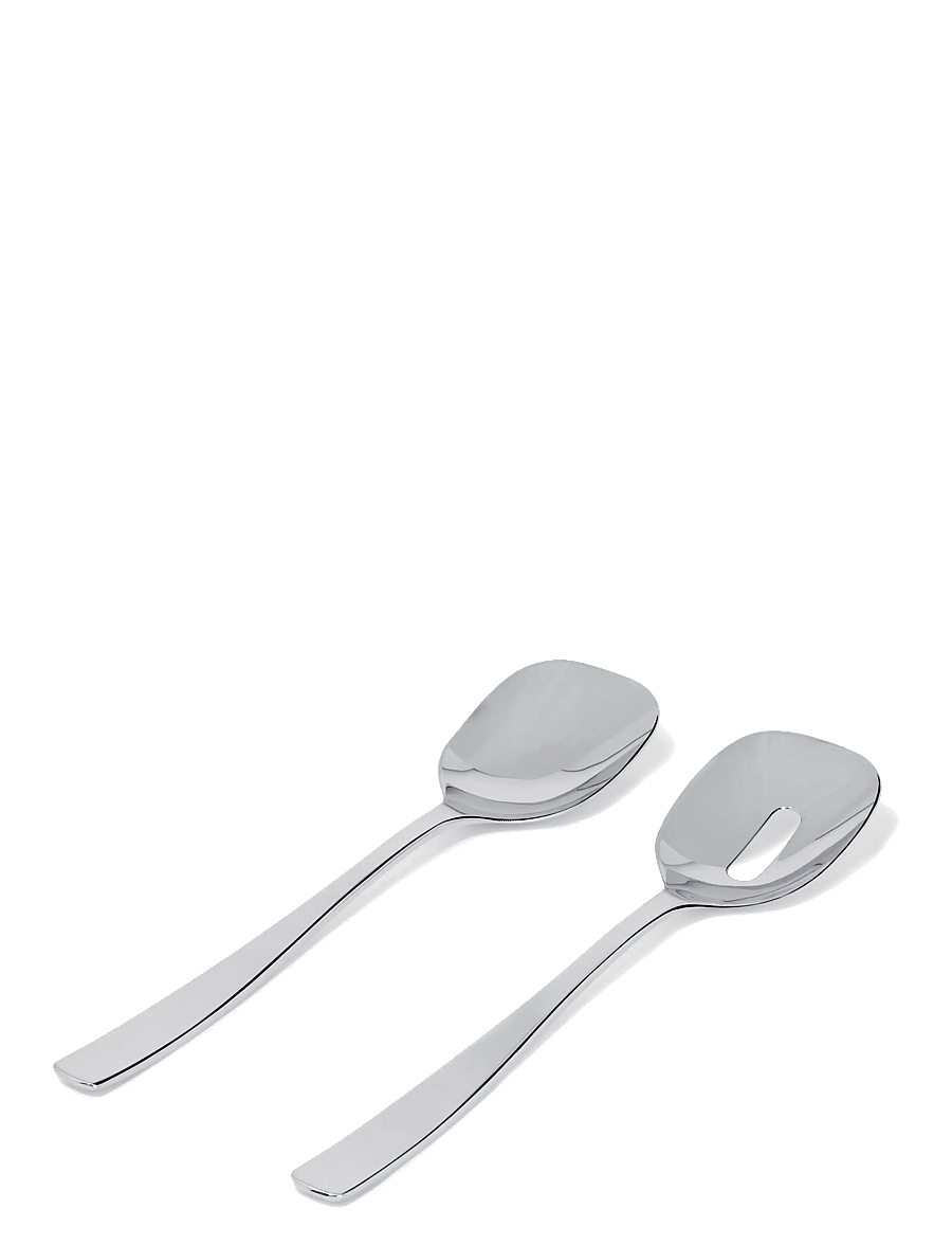 Alessi - Salad set in 18/10 stainless steel - salatilusikad - steel - 1
