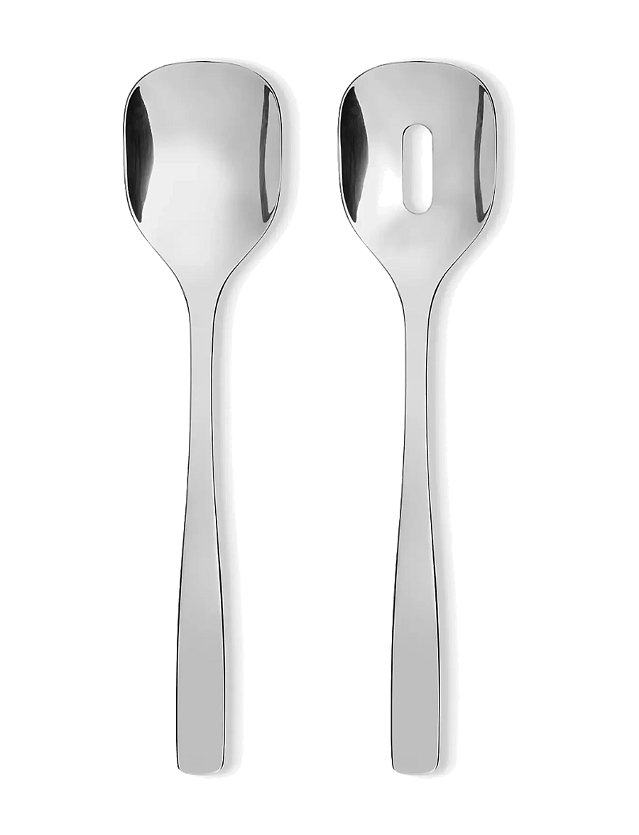 Alessi - Salad set in 18/10 stainless steel - salatilusikad - steel - 2