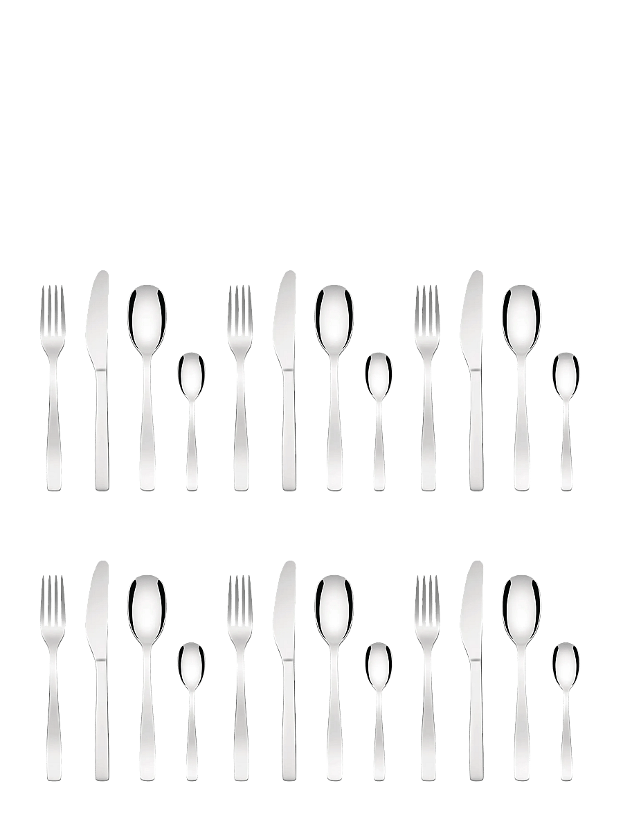 Alessi - Cutlery set with 6 spoons, forks, knives and coffee spoons - bestecksets - steel - 1