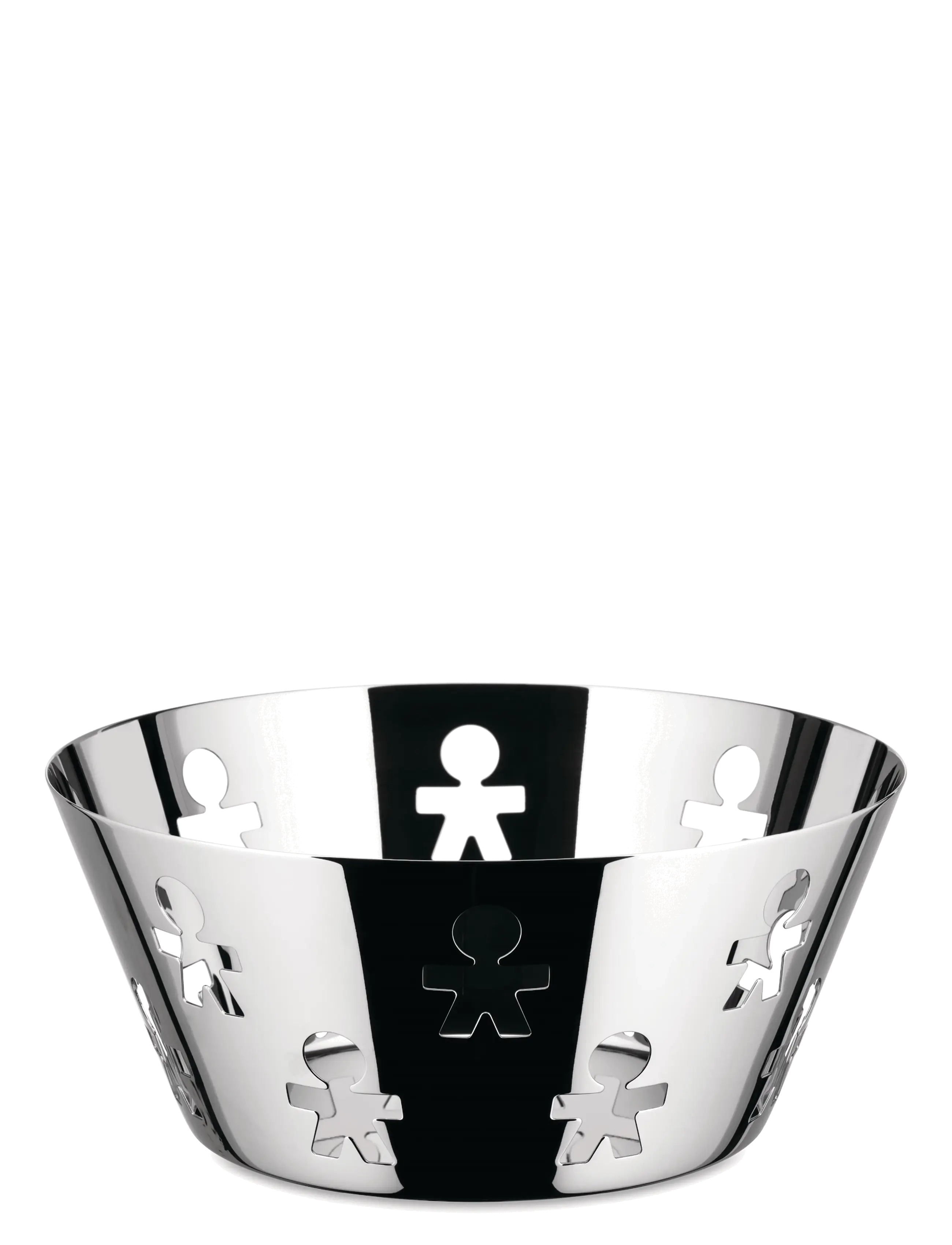 Alessi Girotondo basket in stainless steel - Alessi - STEEL / silver