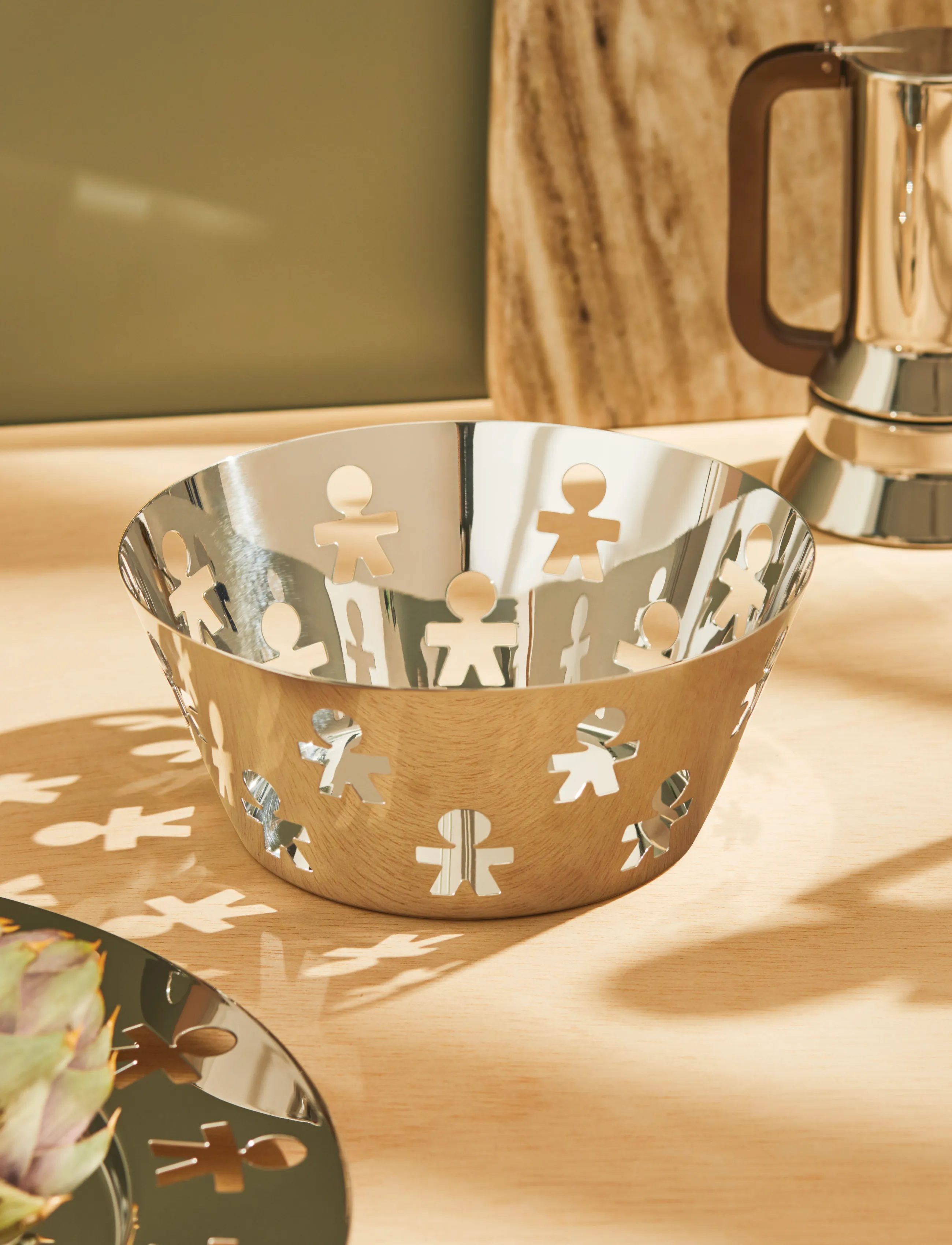 Alessi - Girotondo basket in stainless steel - steel - 3