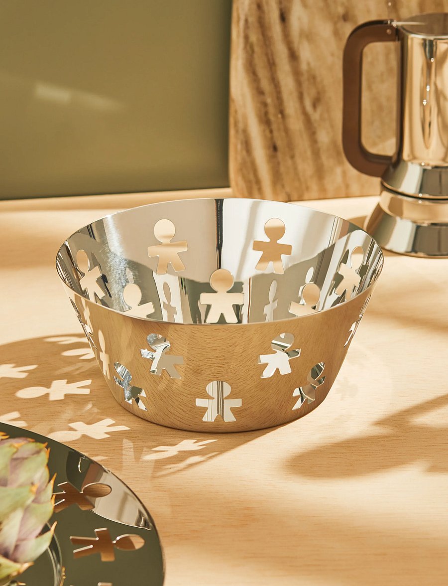 Alessi - Girotondo basket in stainless steel - brotkästen & brotkörbe - steel - 3