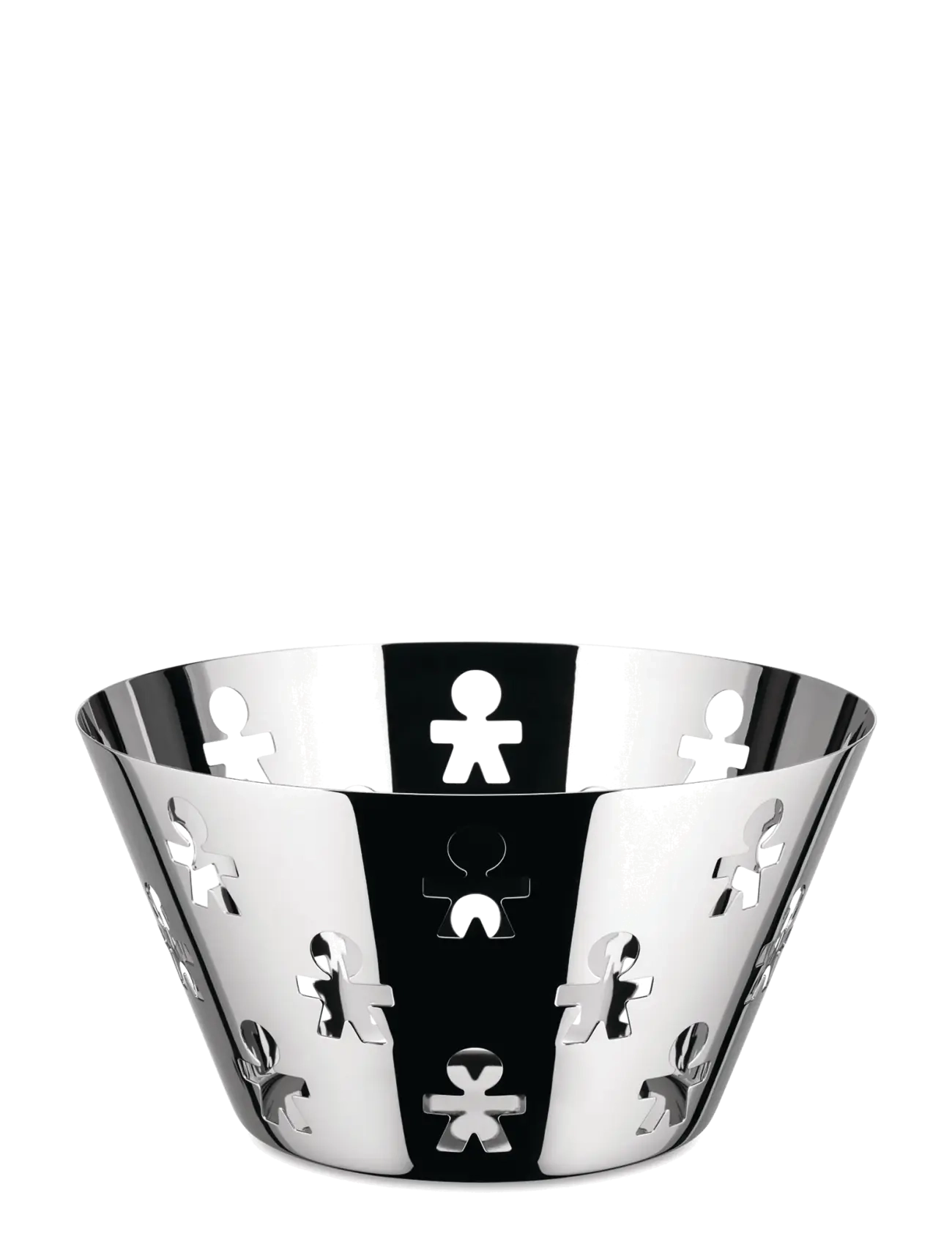 Alessi Open Fruit Bowl In 18/10 Stainless Steel, Fruit Skål, Sølv, Str: D23CM