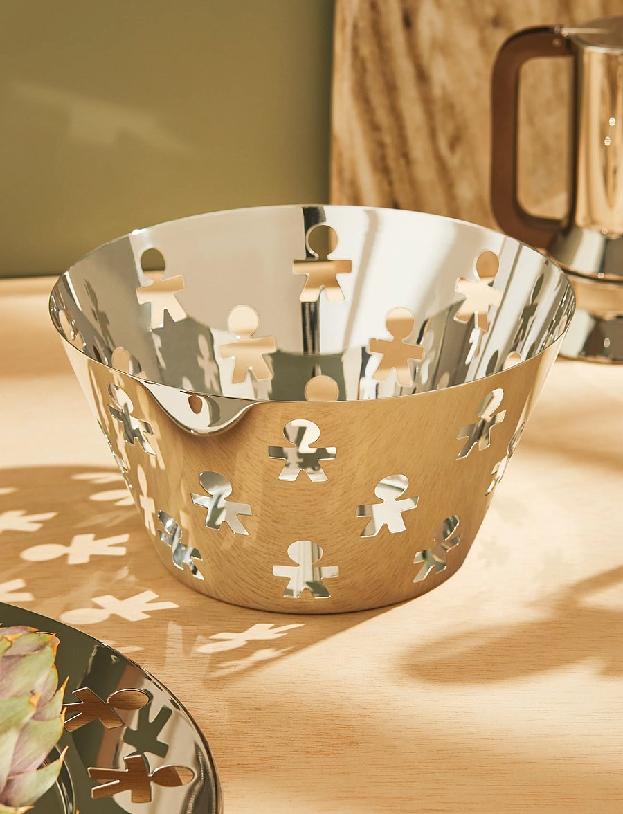 Alessi - Open fruit bowl in 18/10 stainless steel - puuviljakausid - steel - 2