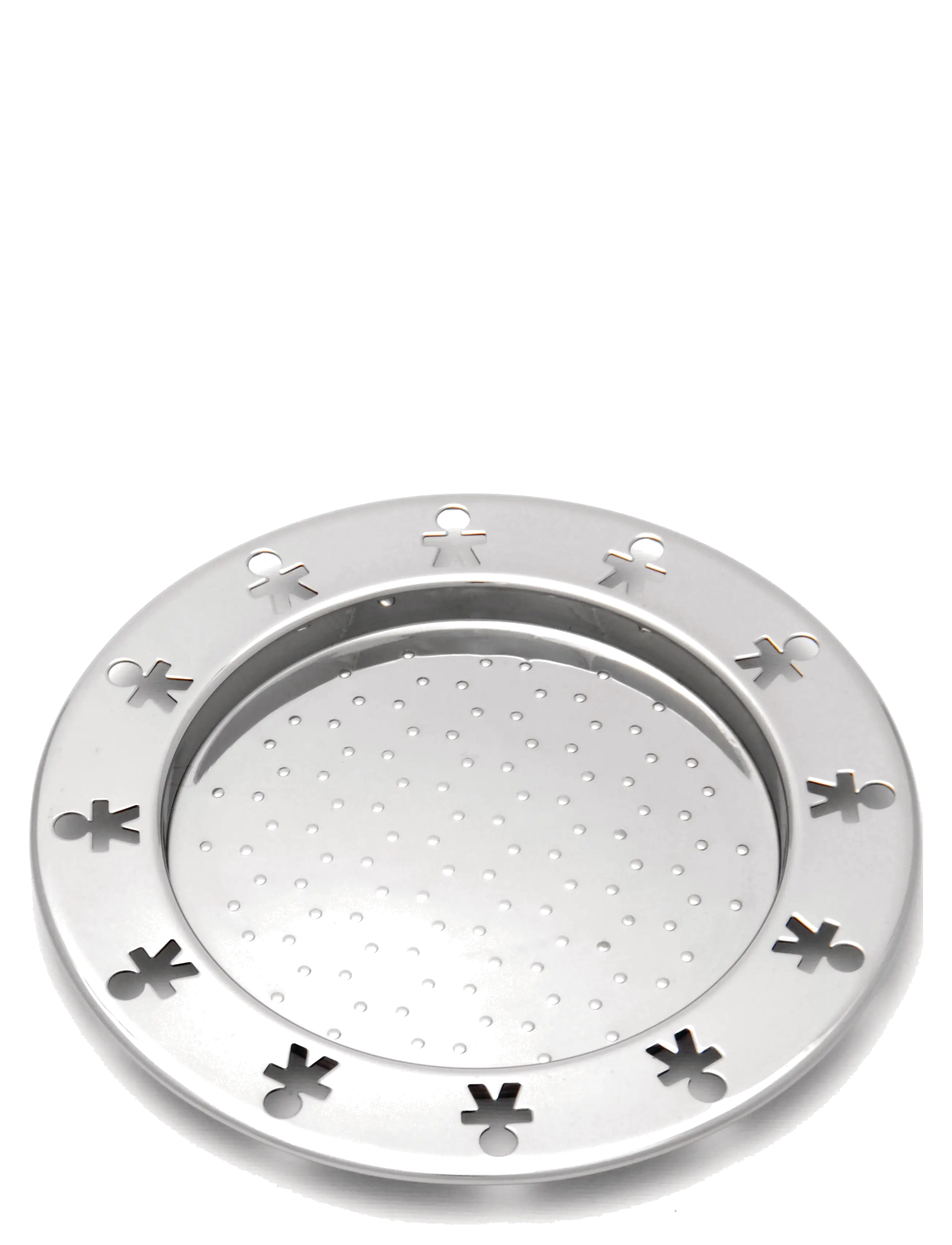 Alessi Non-slip bottle coaster in 18/10 stainless steel 2 pieces - Alessi - STEEL / silver