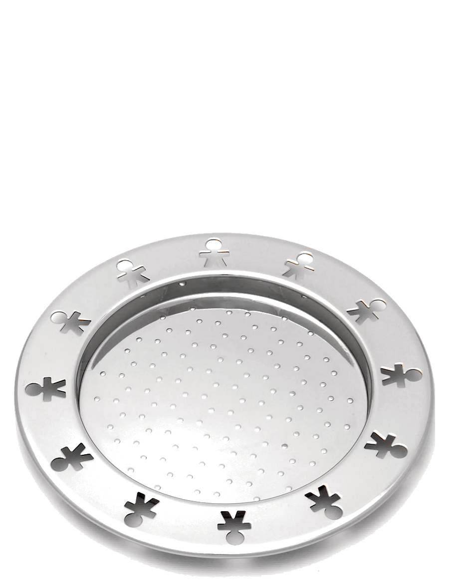 Alessi - Non-slip bottle coaster in 18/10 stainless steel 2 pieces - tassialused - steel - 0