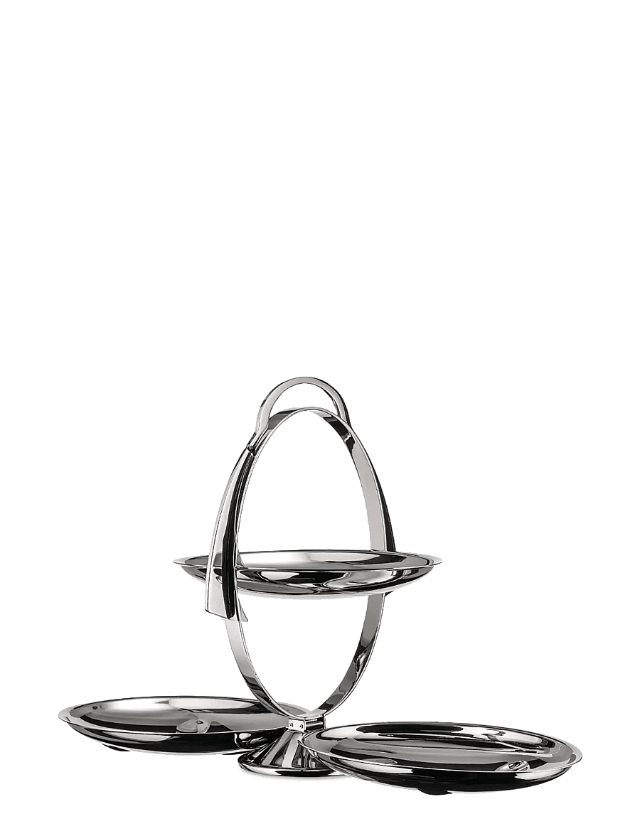 Alessi - Collapsible cake plate in 18/10 stainless steel - koogitaldrikud - steel - 1