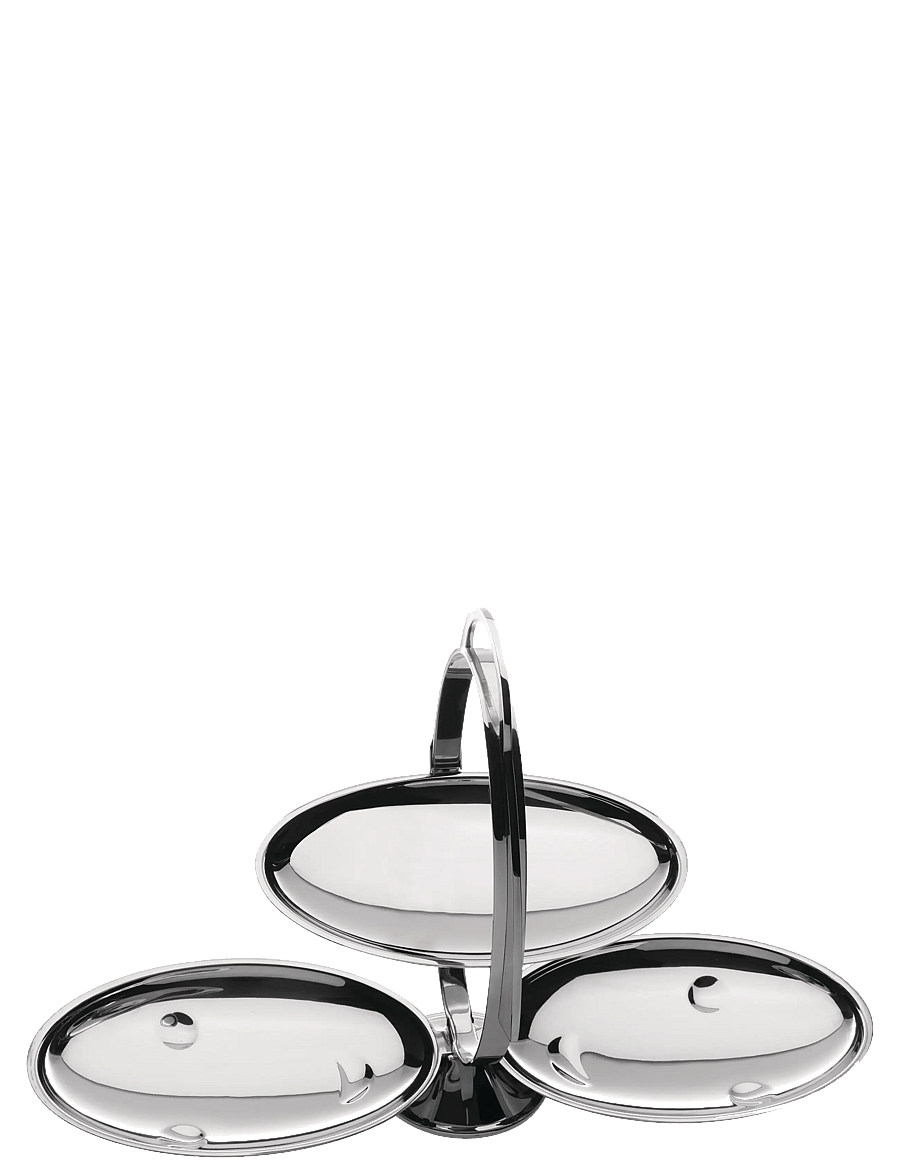 Alessi - Collapsible cake plate in 18/10 stainless steel - koogitaldrikud - steel - 3