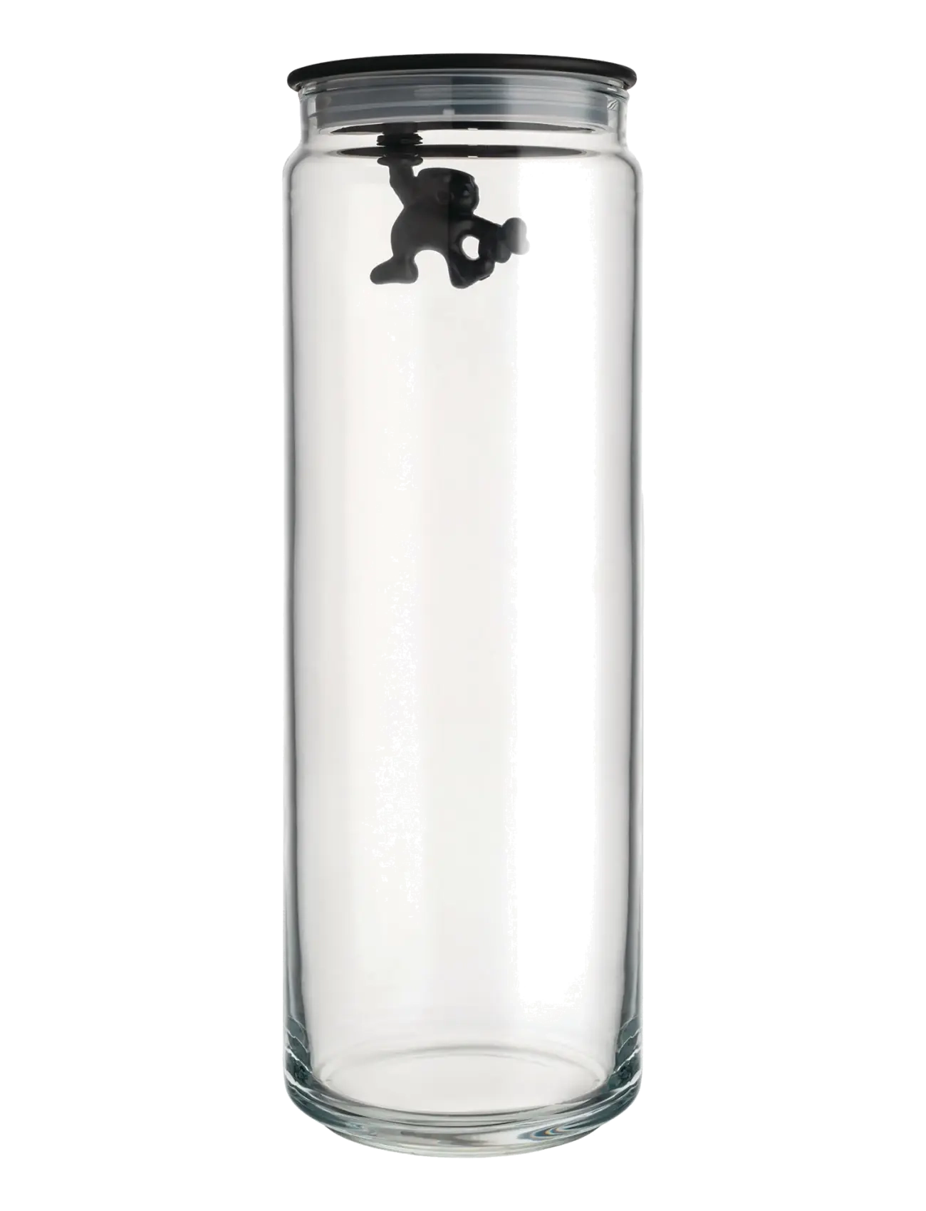 Alessi Glass kitchen jar with hermetic thermoplastic lid, black - View all - BLACK / black