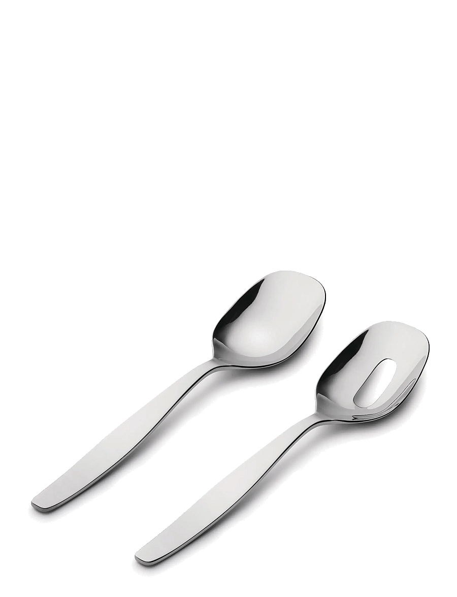 Alessi - Salad set in 18/10 stainless steel - salatilusikad - steel - 1