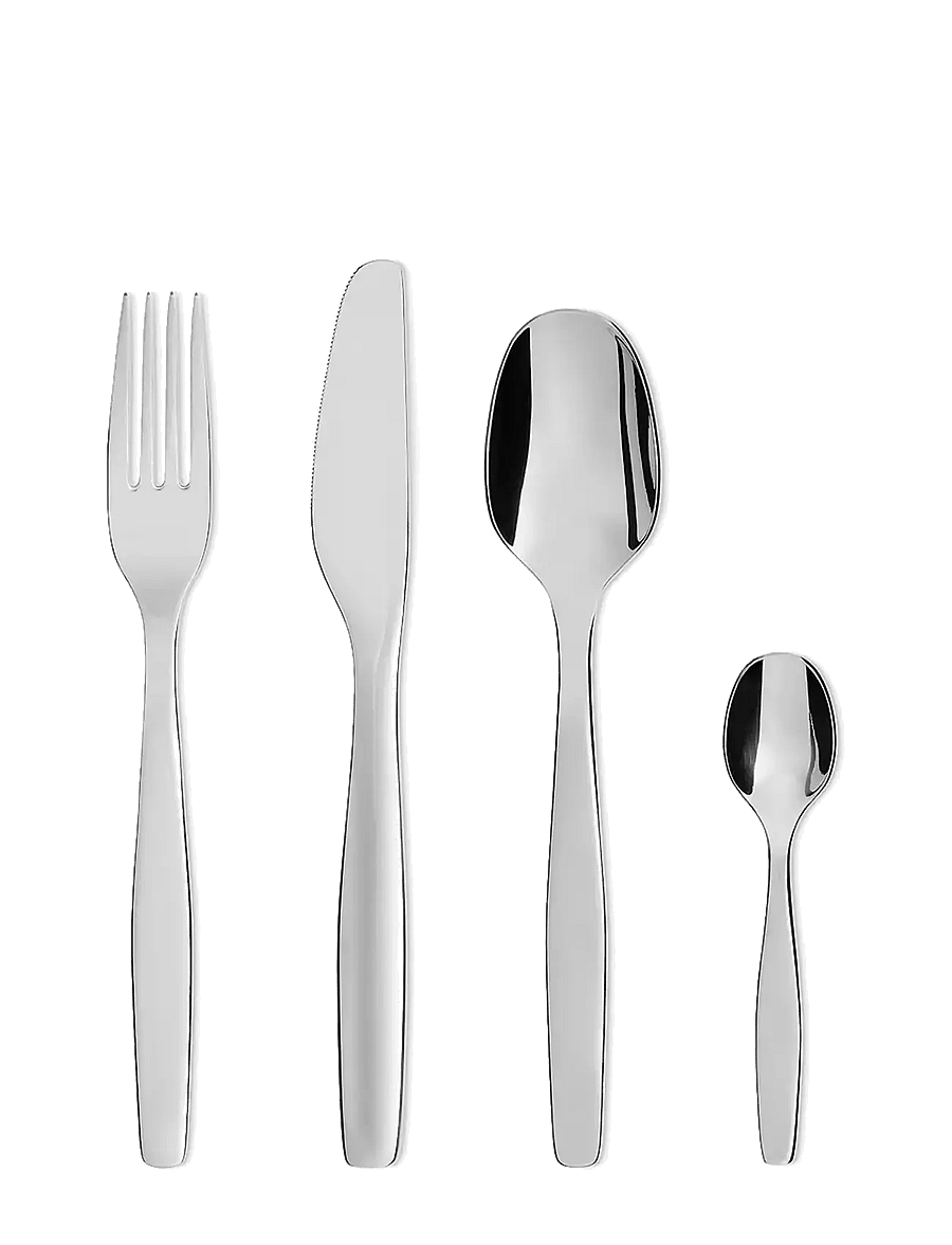 Alessi - Cutlery set with 6 spoons, forks, knives and coffee spoons - bestecksets - steel - 1