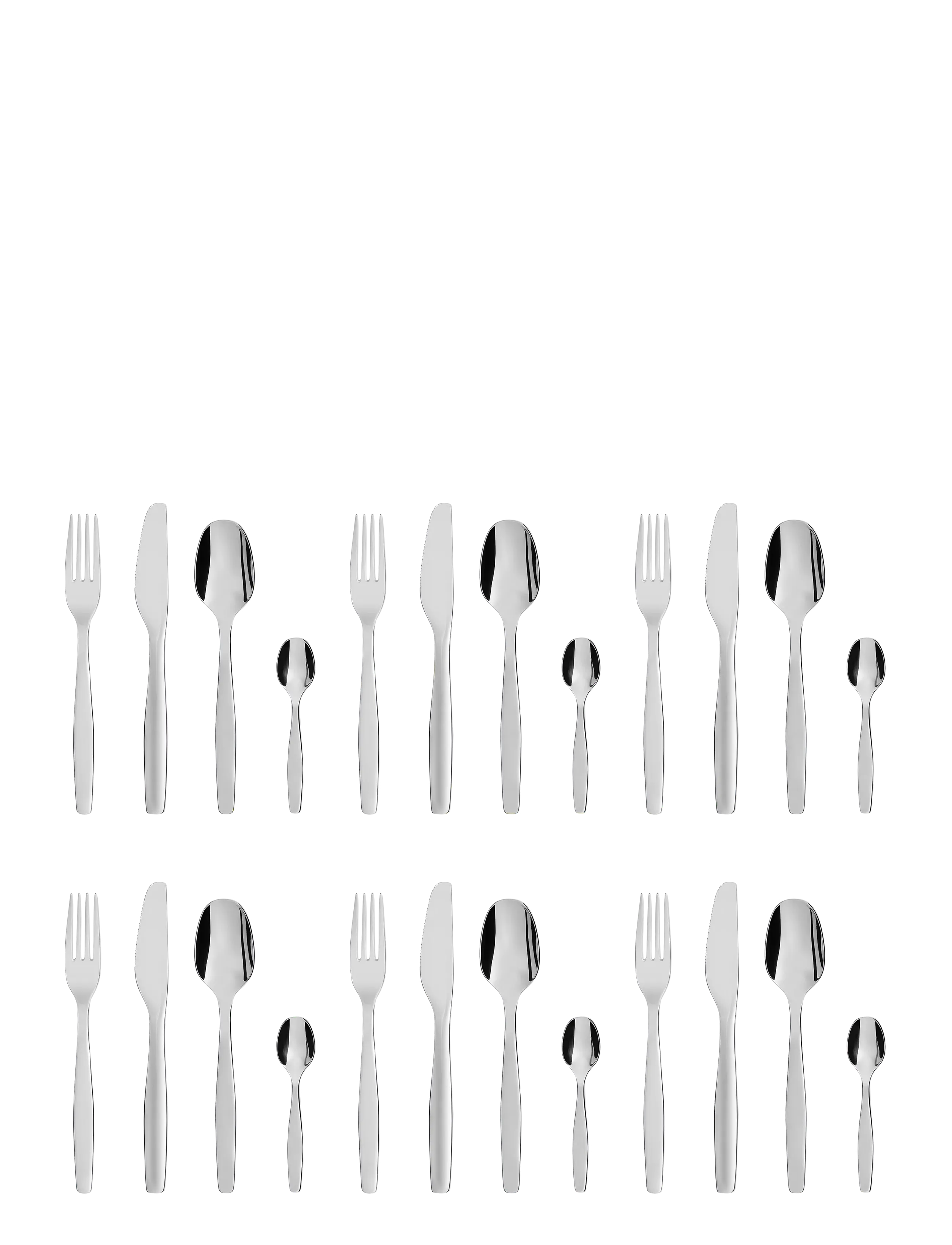 Alessi - Cutlery set with 6 spoons, forks, knives and coffee spoons - bestickset - steel - 2