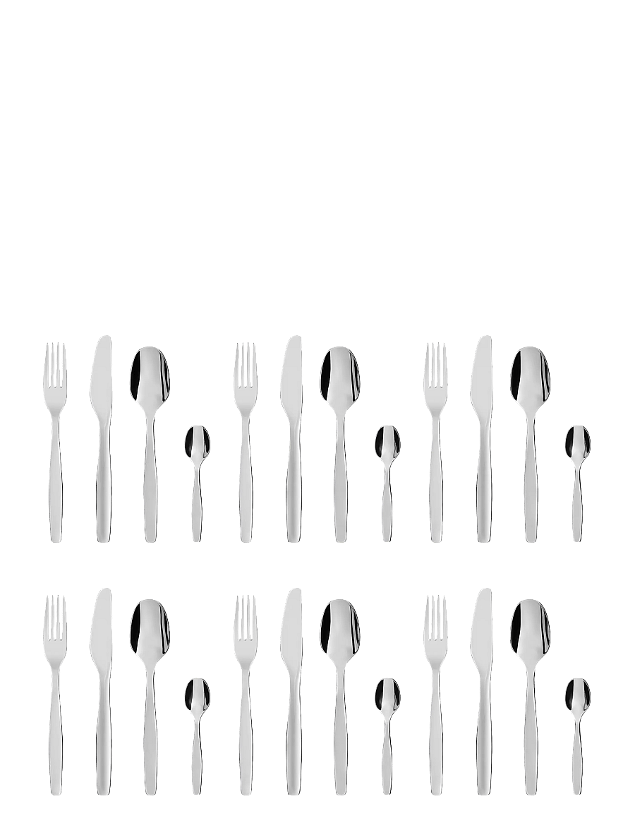 Alessi - Cutlery set with 6 spoons, forks, knives and coffee spoons - bestecksets - steel - 2
