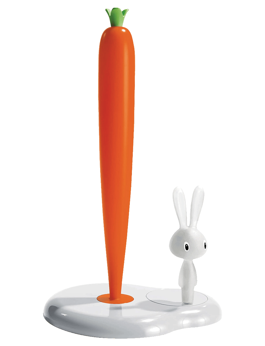 Alessi - Holder for kitchen paper in thermoplastic, white - majapidamispaberi hoidjad - white - 0