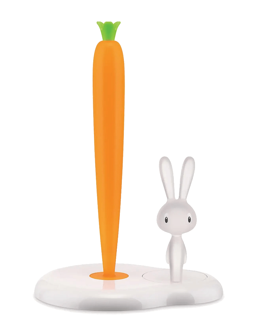 Alessi - Holder for kitchen paper in thermoplastic, white - majapidamispaberi hoidjad - white - 1