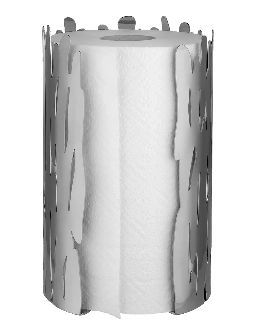 Alessi - Kitchen paper holder in 18/10 stainless steel - majapidamispaberi hoidjad - steel - 3