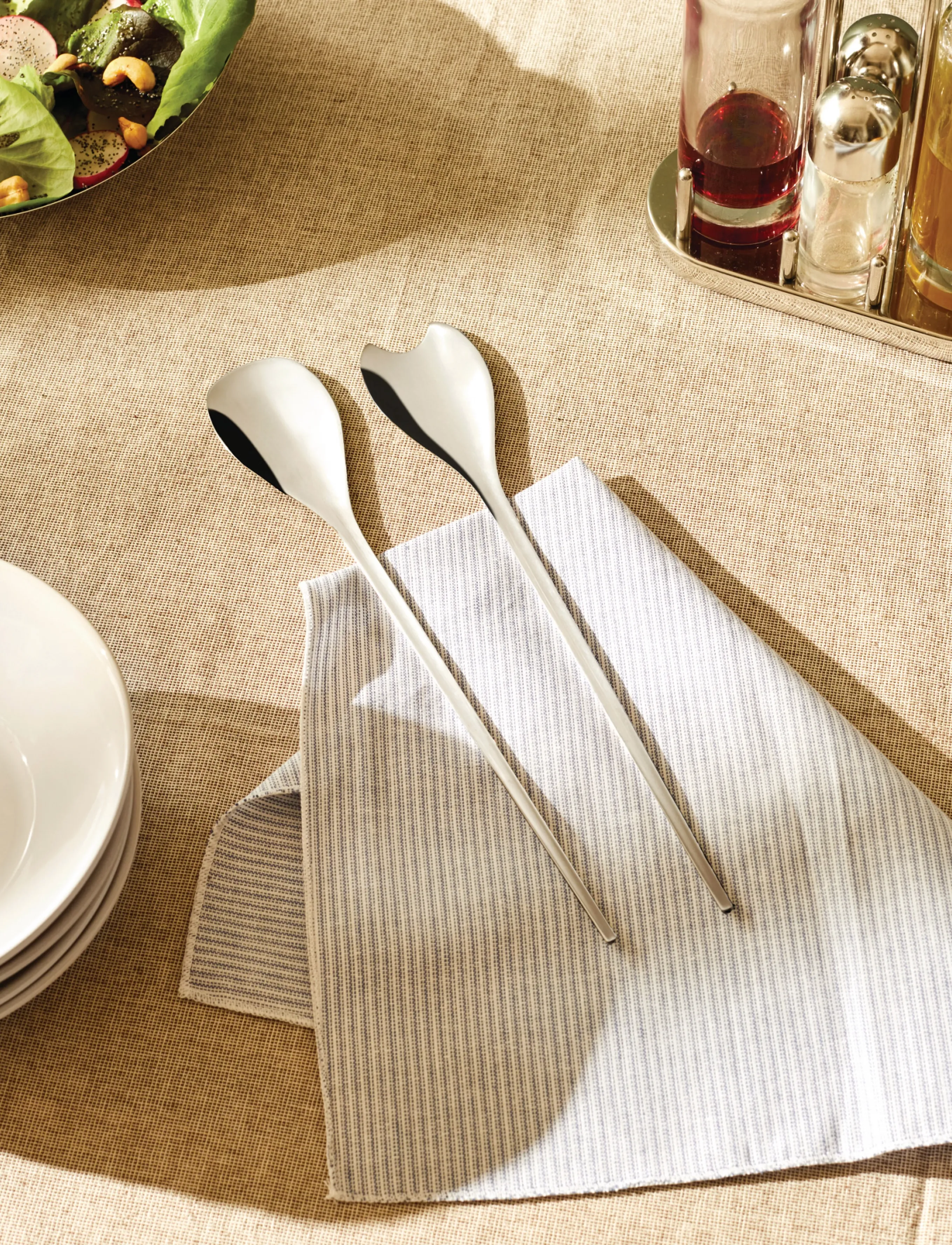 Alessi - Salad set in 18/10 stainless steel - salatbesteck - steel - 2