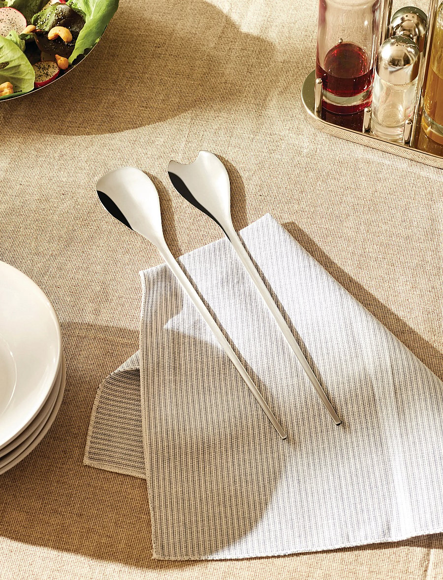 Alessi - Salad set in 18/10 stainless steel - salatilusikad - steel - 2