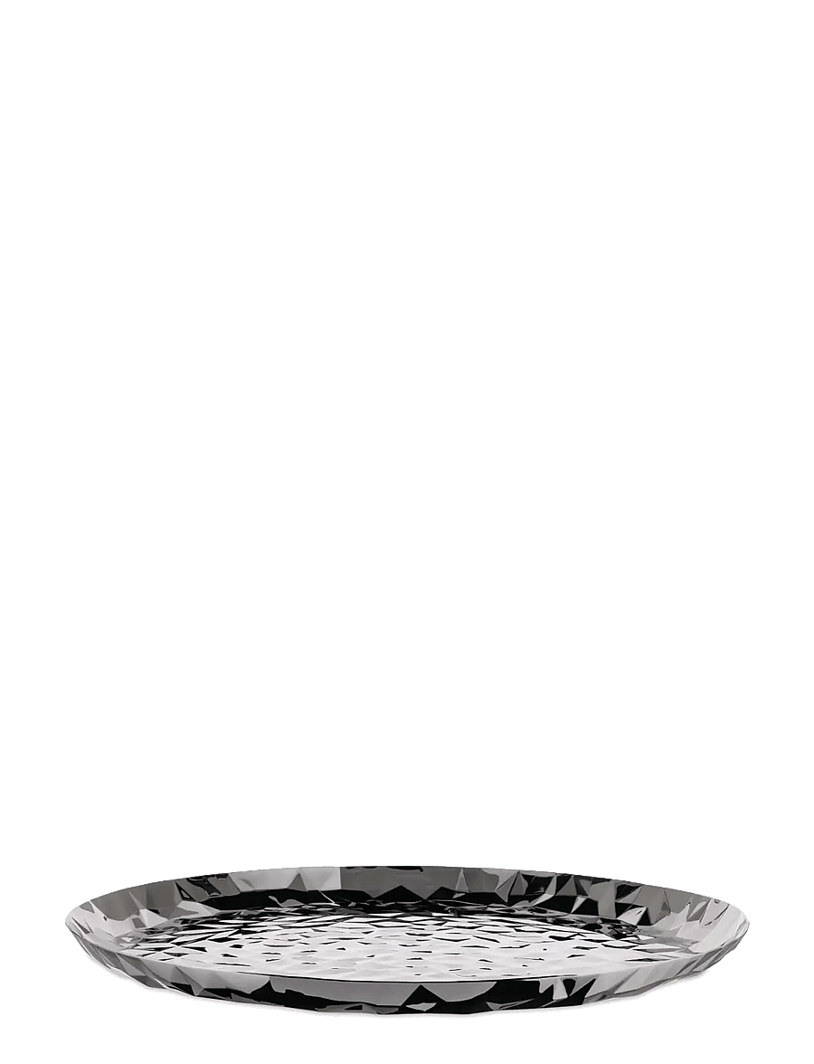 Alessi - Round tray in 18/10 mirror-polished stainless steel - kandikud - steel - 1