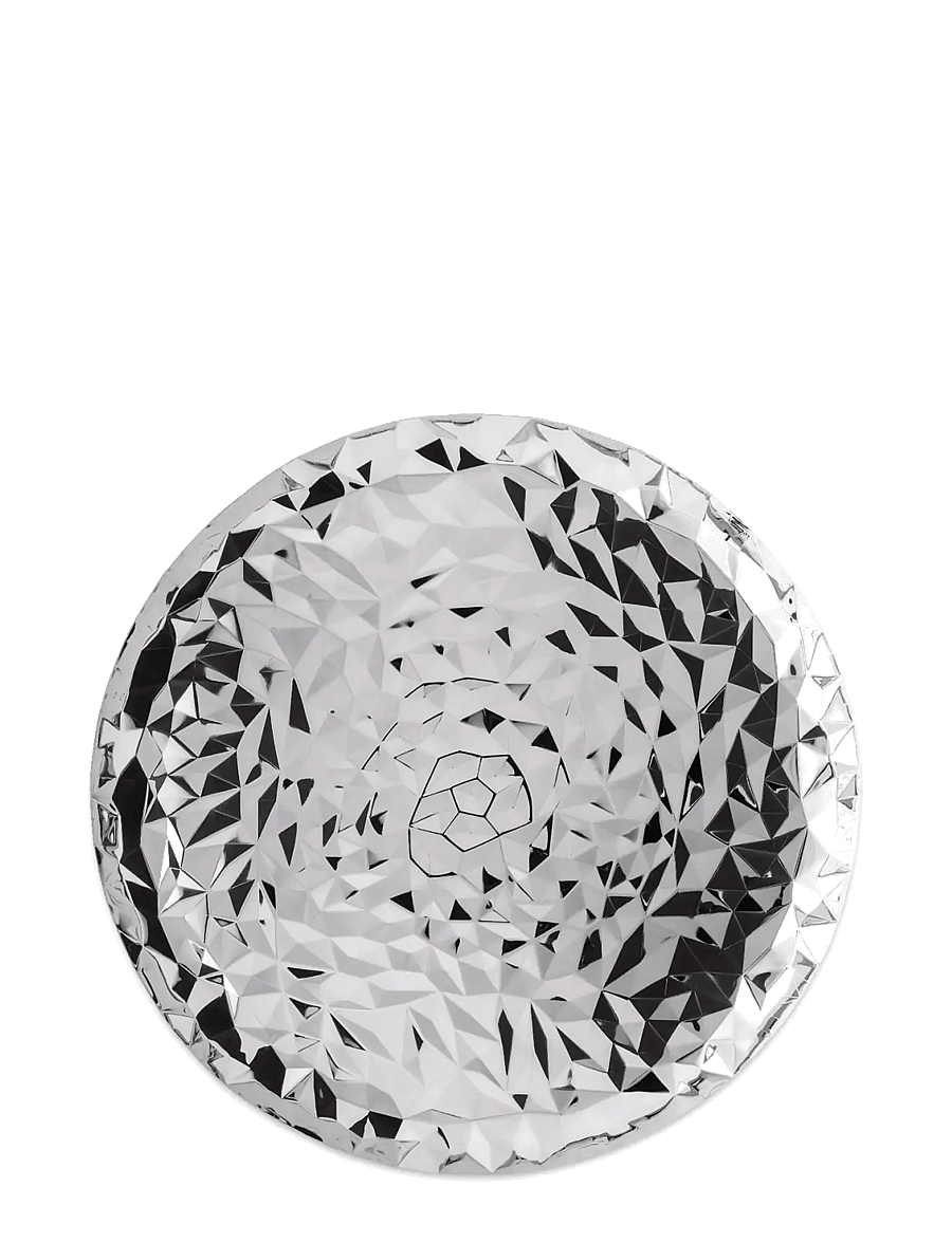 Alessi - Round tray in 18/10 mirror-polished stainless steel - kandikud - steel - 2