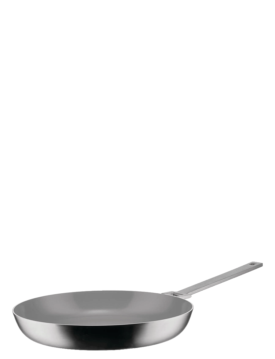 Alessi - Frying pan in several layers mat Handle with PVD coating Ceramic non-stick inside induction - bratpfannen - steel - 1