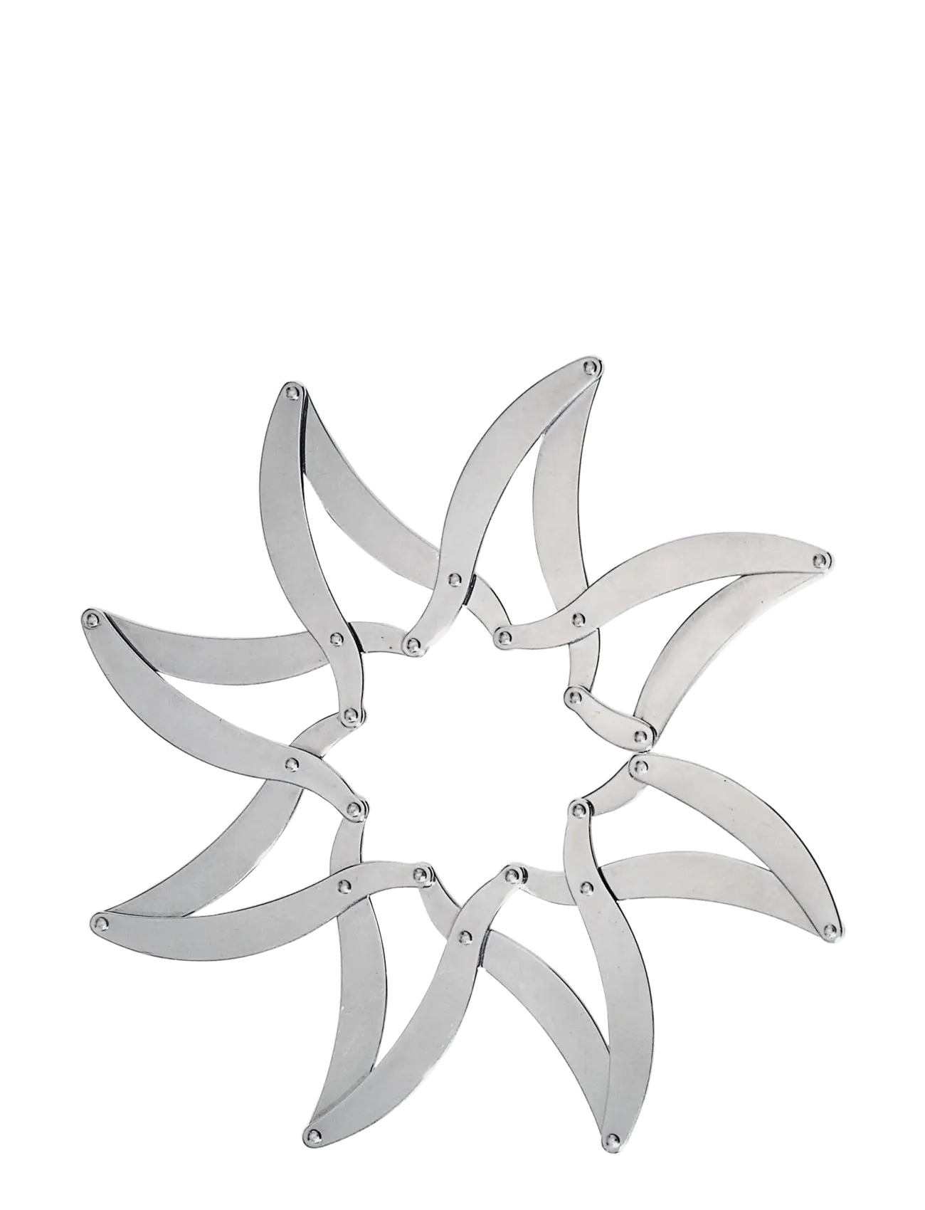 Alessi Pull-out trivet in 18/10 polished stainless steel - Alessi - STEEL / silver