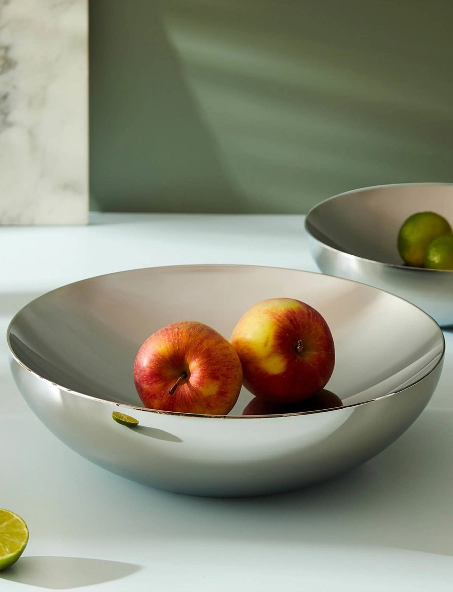 Alessi - Double in 18/10 stainless steel - puuviljakausid - steel - 1