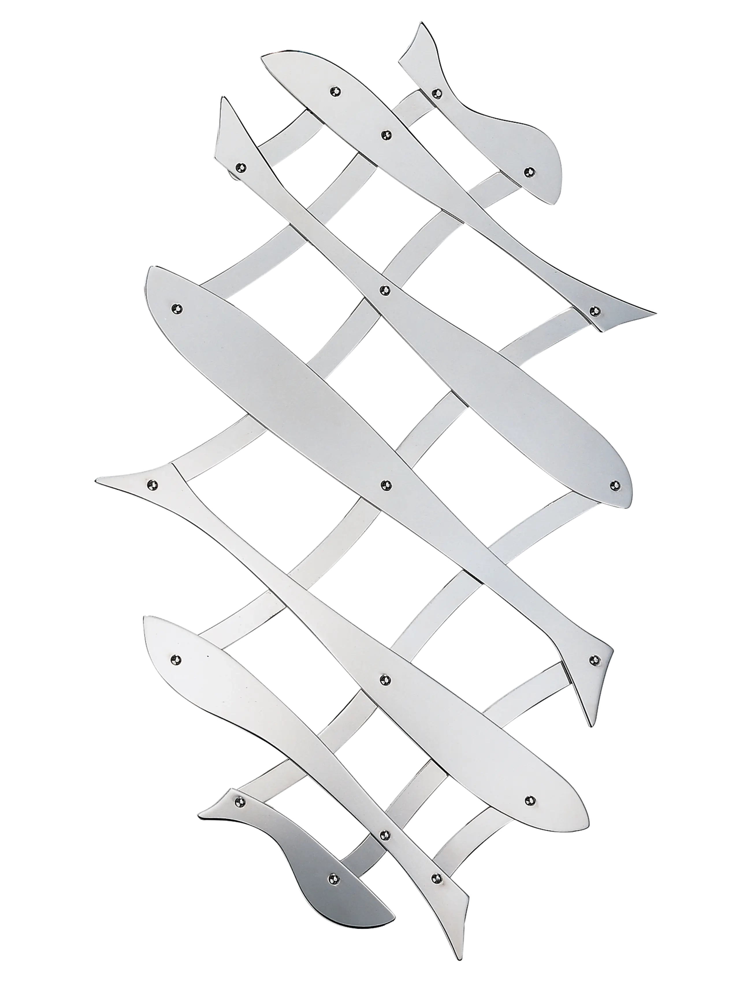 Alessi Pull-out trivet in 18/10 polished stainless steel - Alessi - STEEL / silver