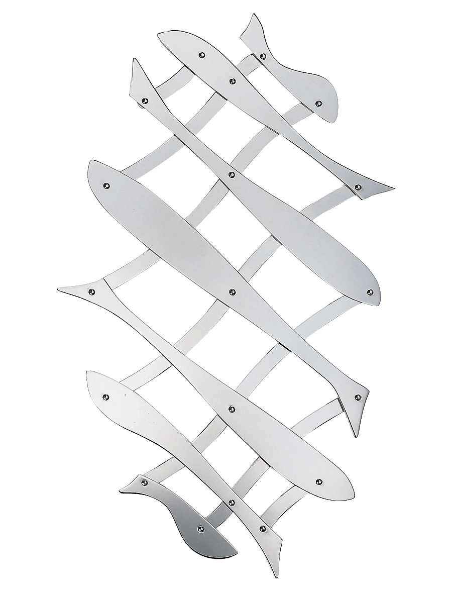 Alessi - Pull-out trivet in 18/10 polished stainless steel - kuumaalused - steel - 1