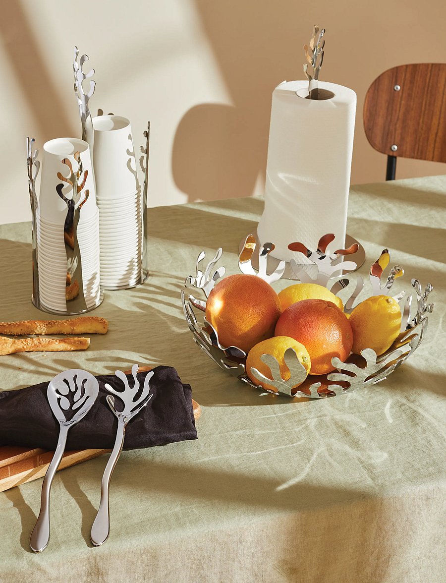 Alessi - Fruit bowl in 18/10 stainless steel - puuviljakausid - steel - 0