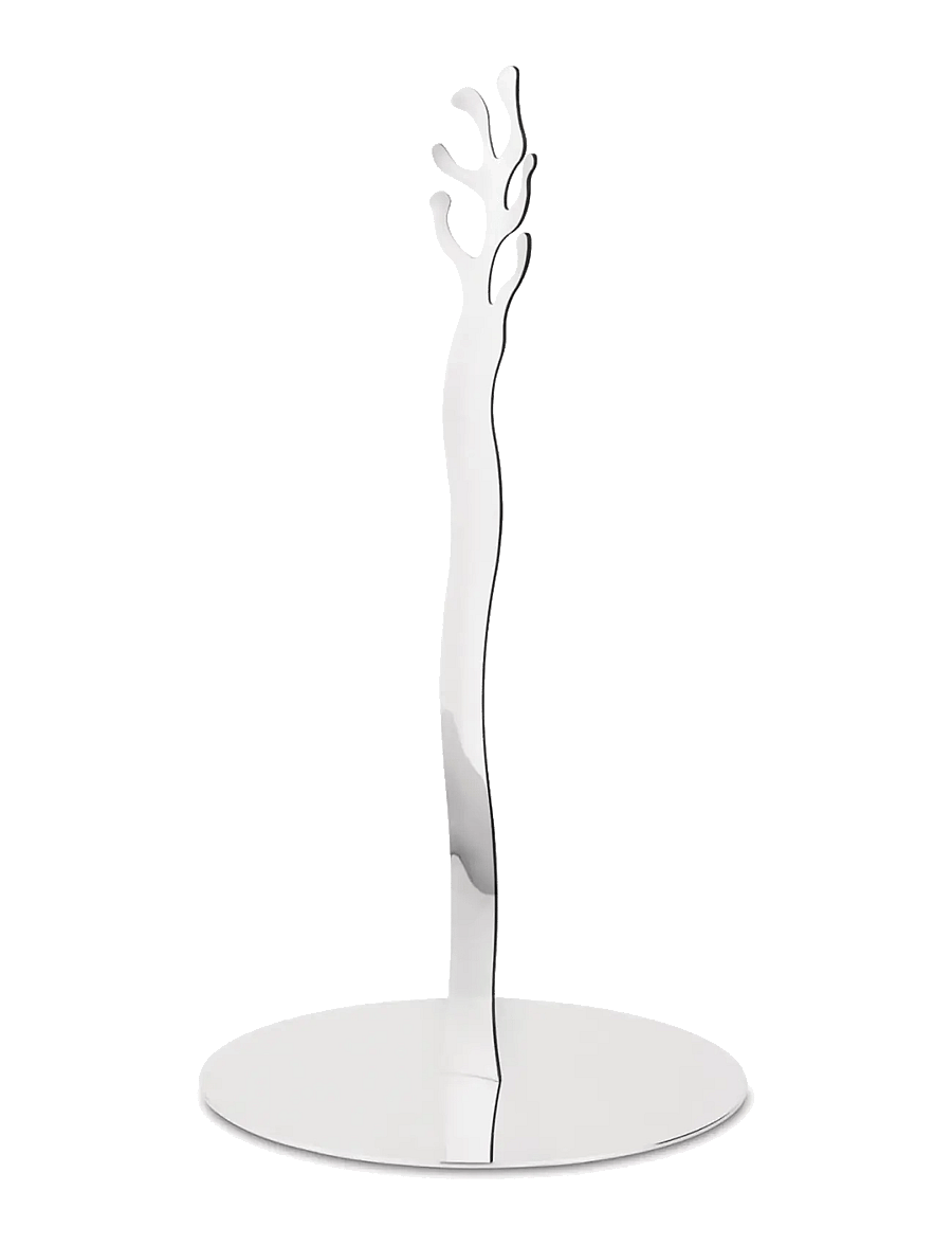 Alessi - Kitchen roll holder in 18/10 mirror-polished stainless steel - papīra dvieļu turētāji - steel - 1