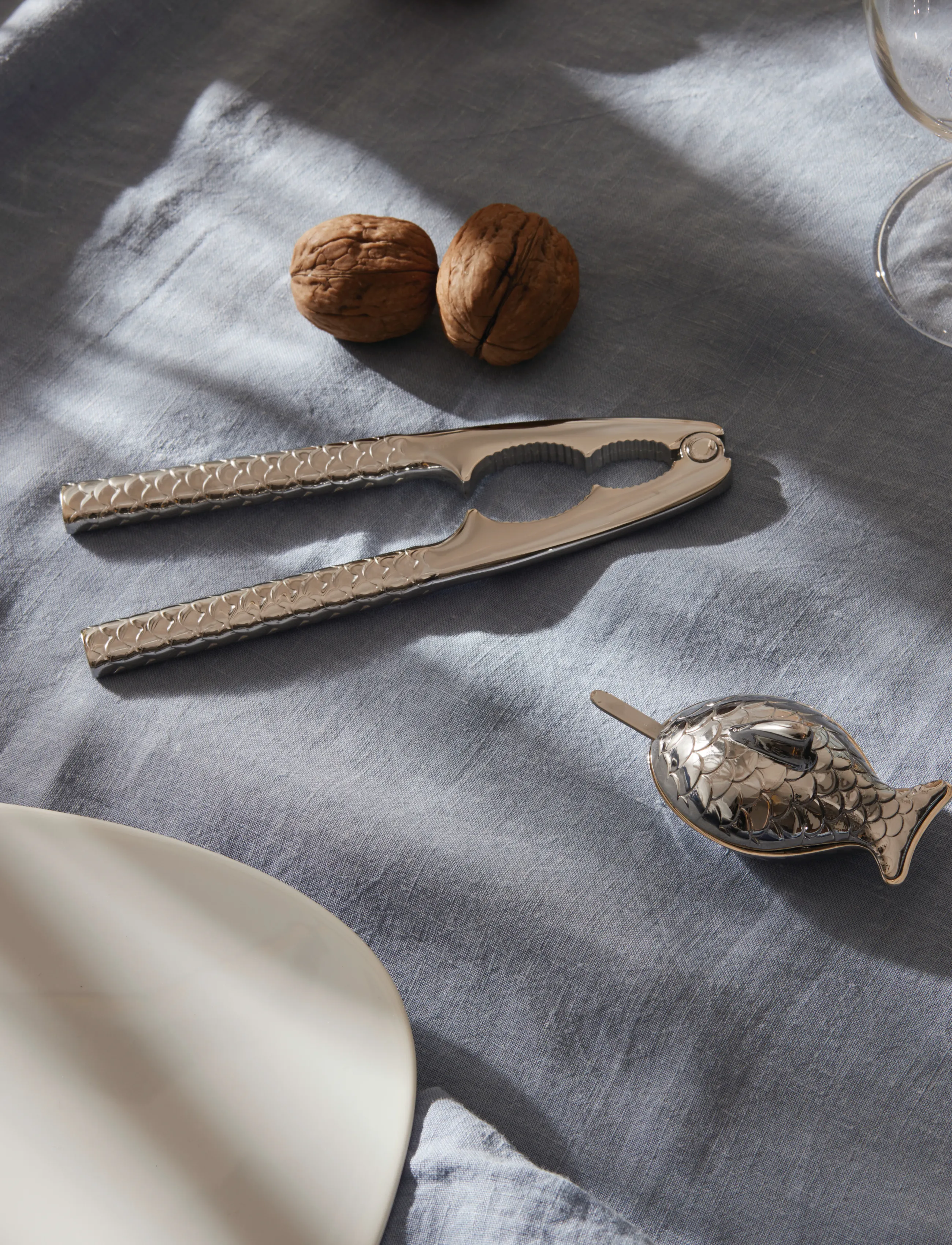 Alessi Shellfish Cracker In 18/10 Stainless Steel, W:4 cm, Cutlery, Silber - Seafood Cutlery Sets, Homeware