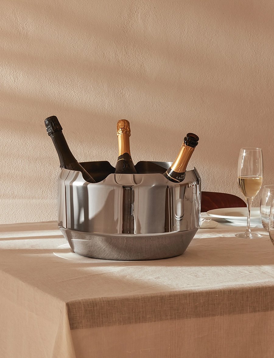 Alessi - Ice bucket in 18/10 mirror-polished stainless steel - pudelijahutid - steel - 0